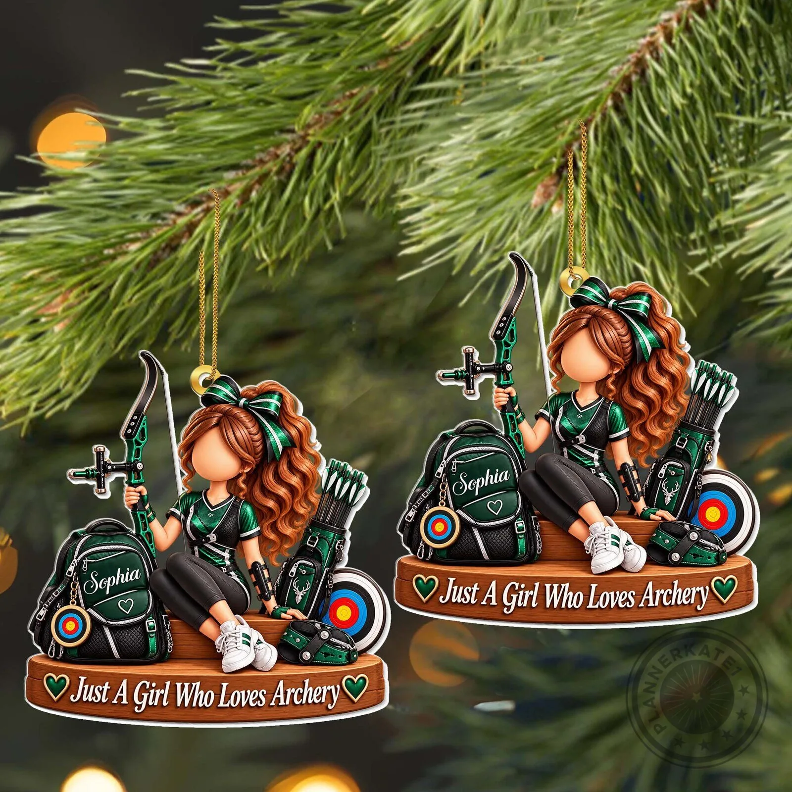 Personalized Just A Girl Who Loves Archery Christmas Tree Ornament 12 Personalized Just A Girl Who Loves Archery Christmas Tree Ornament