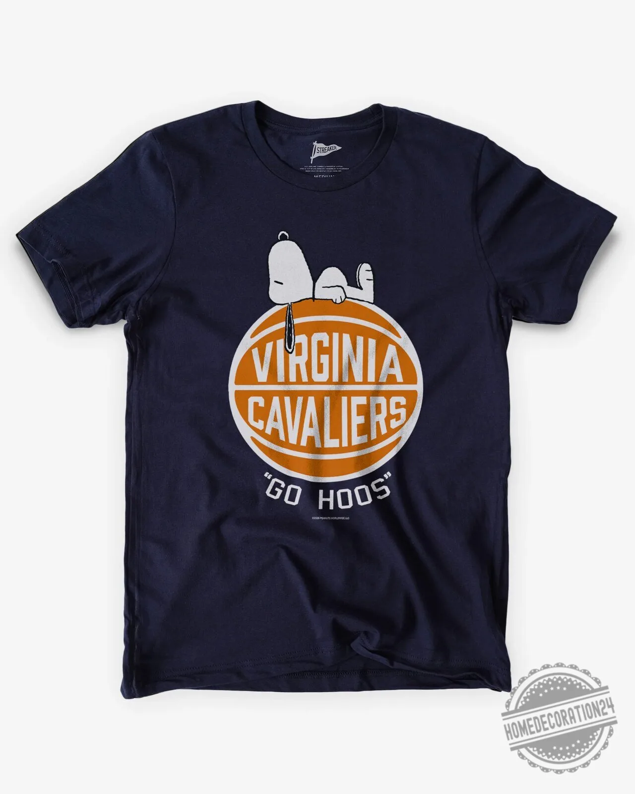 Snoopy Virginia Cavaliers Basketball Go Hoos College Sports T-Shirt