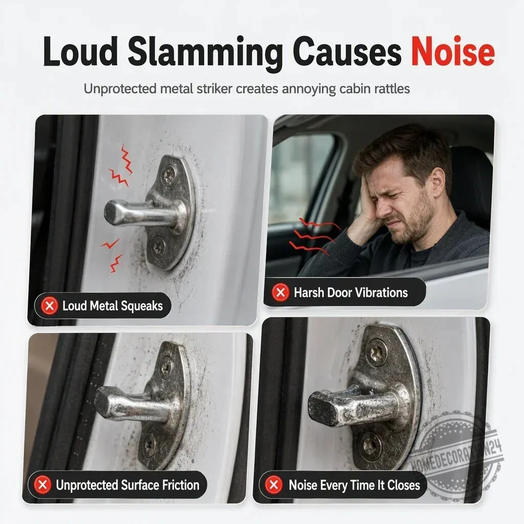 Magnetic Car Door Slam Dampening Silicone Sleeve Shock Absorber Pad 9 Magnetic Car Door Slam Dampening Silicone Sleeve Shock Absorber Pad