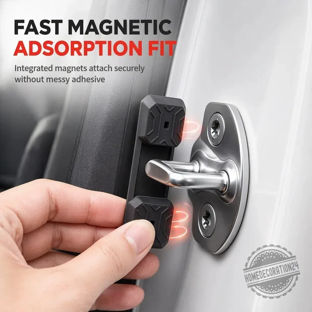 Magnetic Car Door Slam Dampening Silicone Sleeve Shock Absorber Pad 10 Magnetic Car Door Slam Dampening Silicone Sleeve Shock Absorber Pad