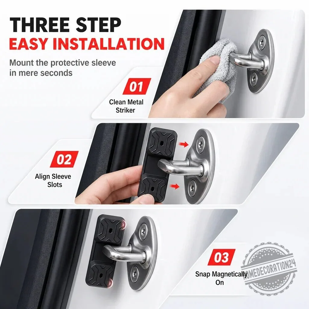 Magnetic Car Door Slam Dampening Silicone Sleeve Shock Absorber Pad 13 Magnetic Car Door Slam Dampening Silicone Sleeve Shock Absorber Pad