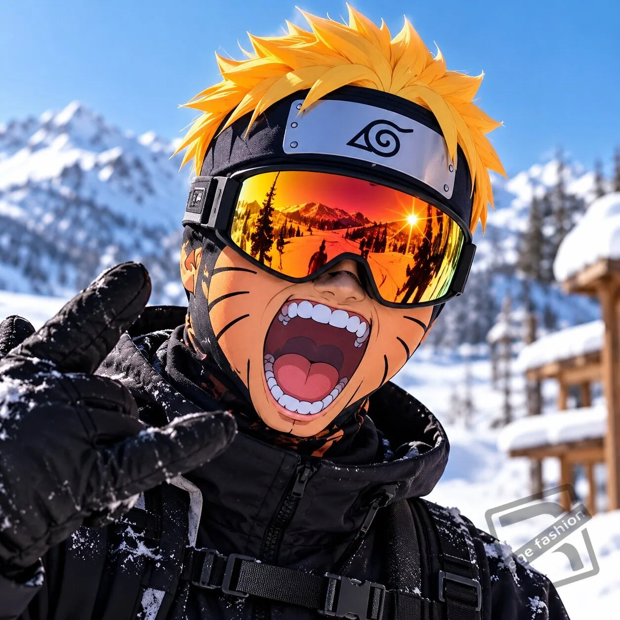 3D Anime Expressive Ski Mask