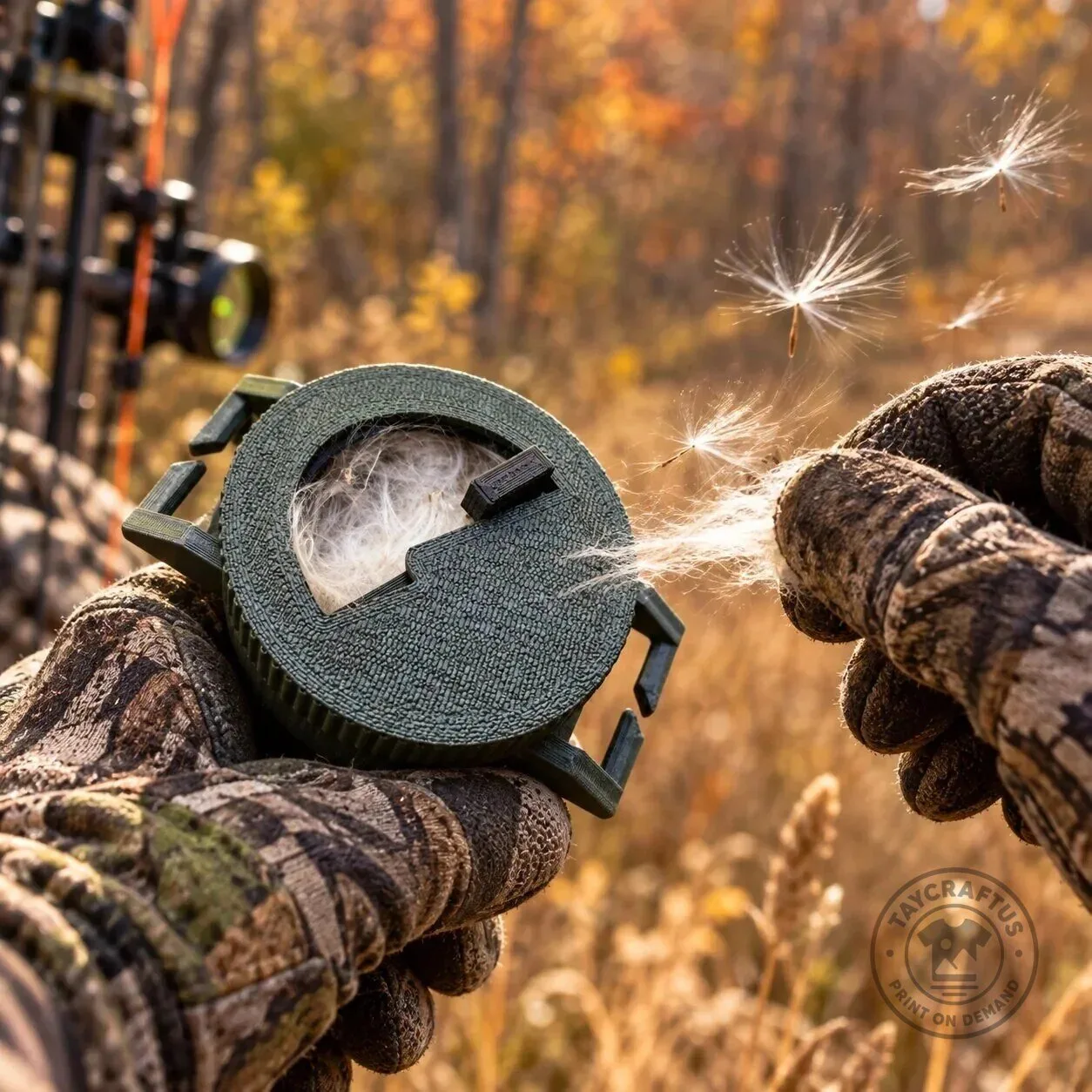 Bow Hunting Milkweed Dispenser Wind Indicator for Saddle Hunters 7 Bow Hunting Milkweed Dispenser Wind Indicator for Saddle Hunters