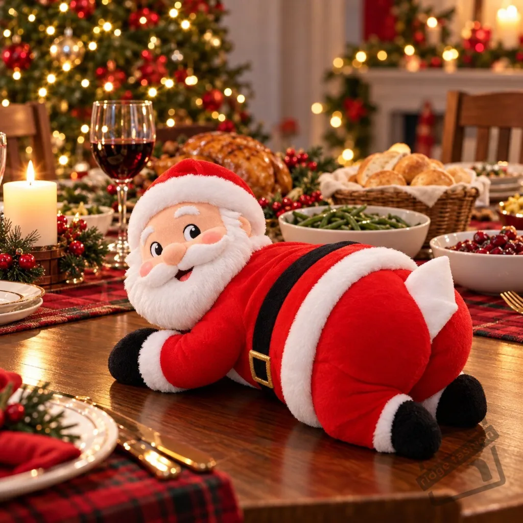 "Unique Gifts: Santa Butt Tissue Cover & Friends Monopoly Game" 1 Funny Santa Claus Butt Plush Tissue Box Cover