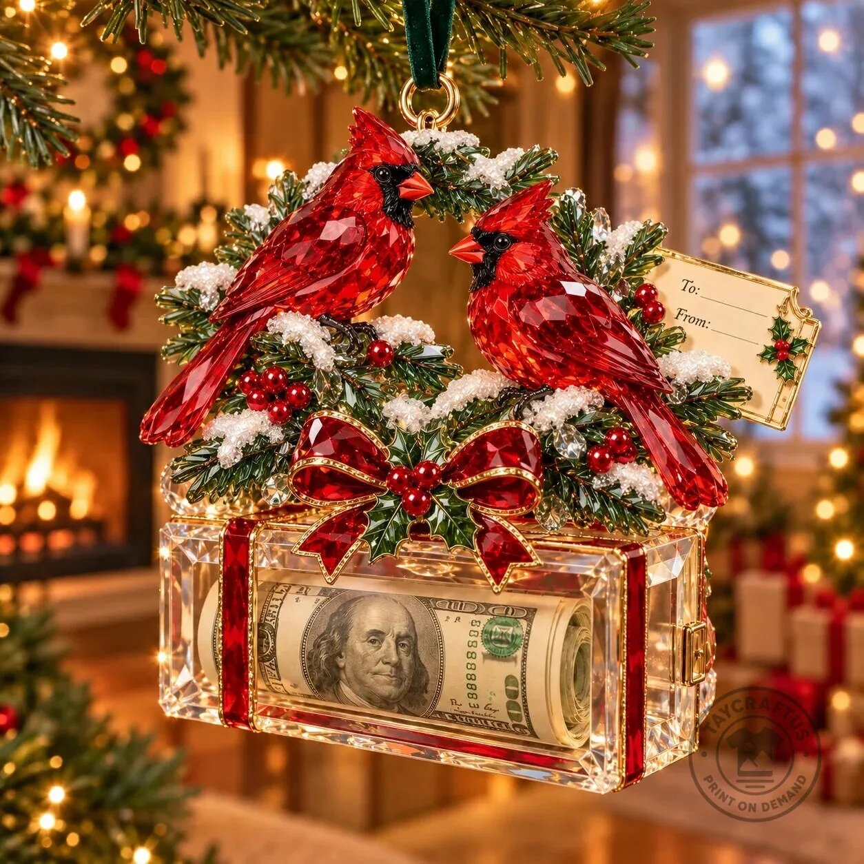 Christmas Tree Santa Snowman Money Holder Ornament Holiday Gift 43 Christmas Tree Santa Snowman Money Holder Ornament Holiday Gift