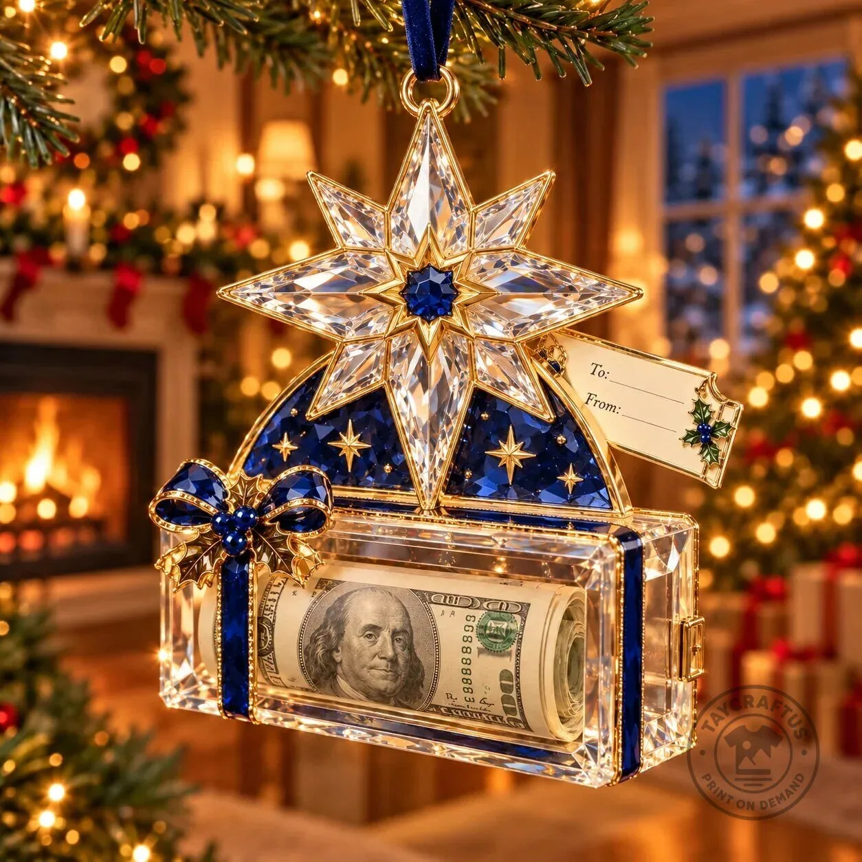Christmas Tree Santa Snowman Money Holder Ornament Holiday Gift 52 Christmas Tree Santa Snowman Money Holder Ornament Holiday Gift