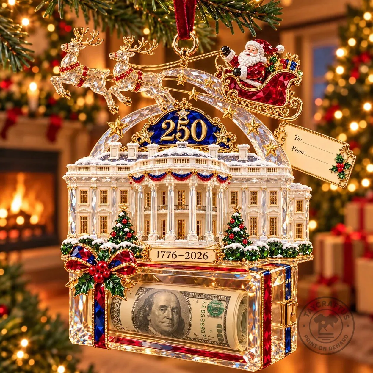 Christmas Tree Santa Snowman Money Holder Ornament Holiday Gift 53 Christmas Tree Santa Snowman Money Holder Ornament Holiday Gift