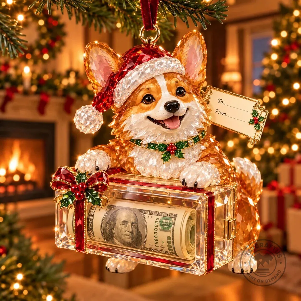 Christmas Tree Santa Snowman Money Holder Ornament Holiday Gift 54 Christmas Tree Santa Snowman Money Holder Ornament Holiday Gift