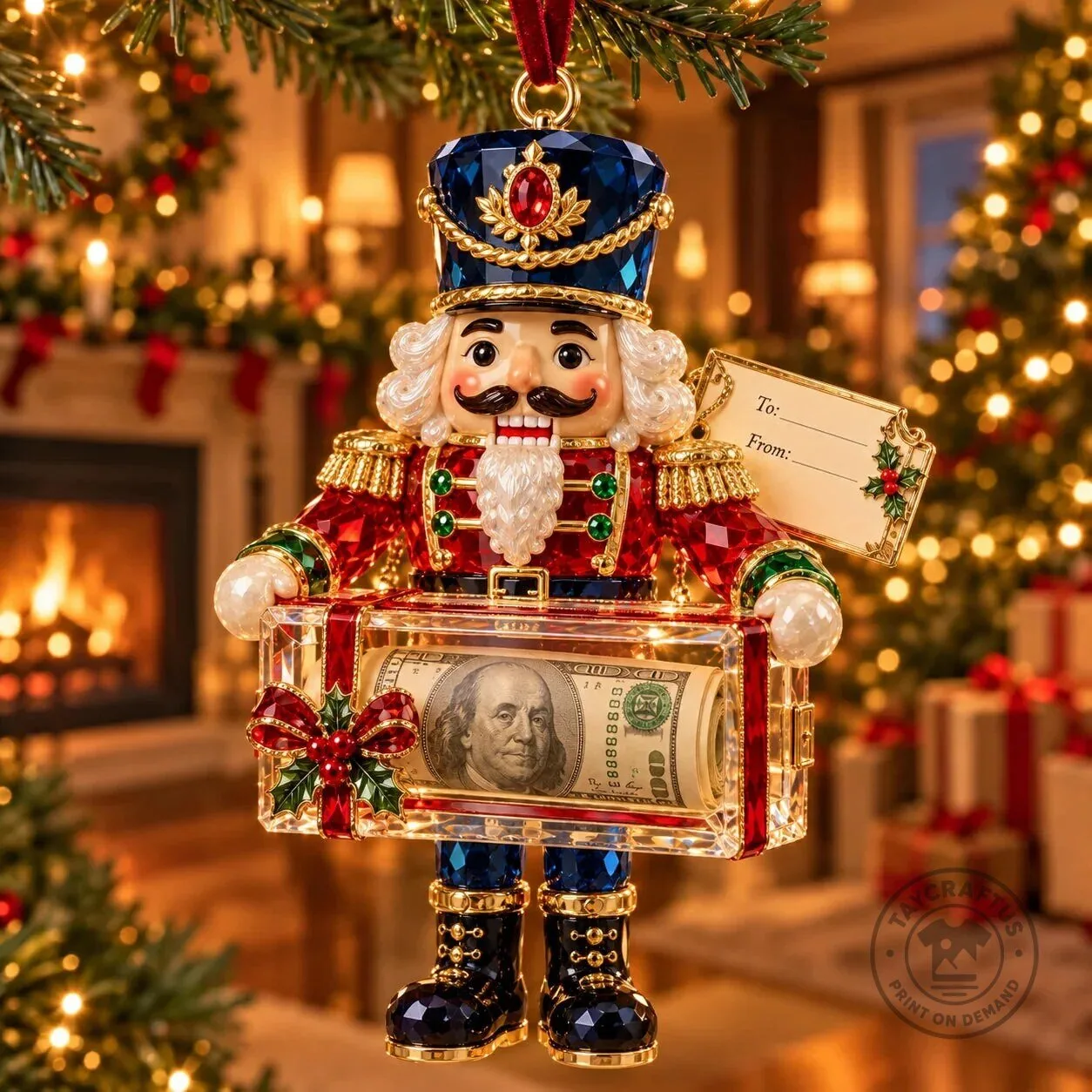 Christmas Tree Santa Snowman Money Holder Ornament Holiday Gift 56 Christmas Tree Santa Snowman Money Holder Ornament Holiday Gift