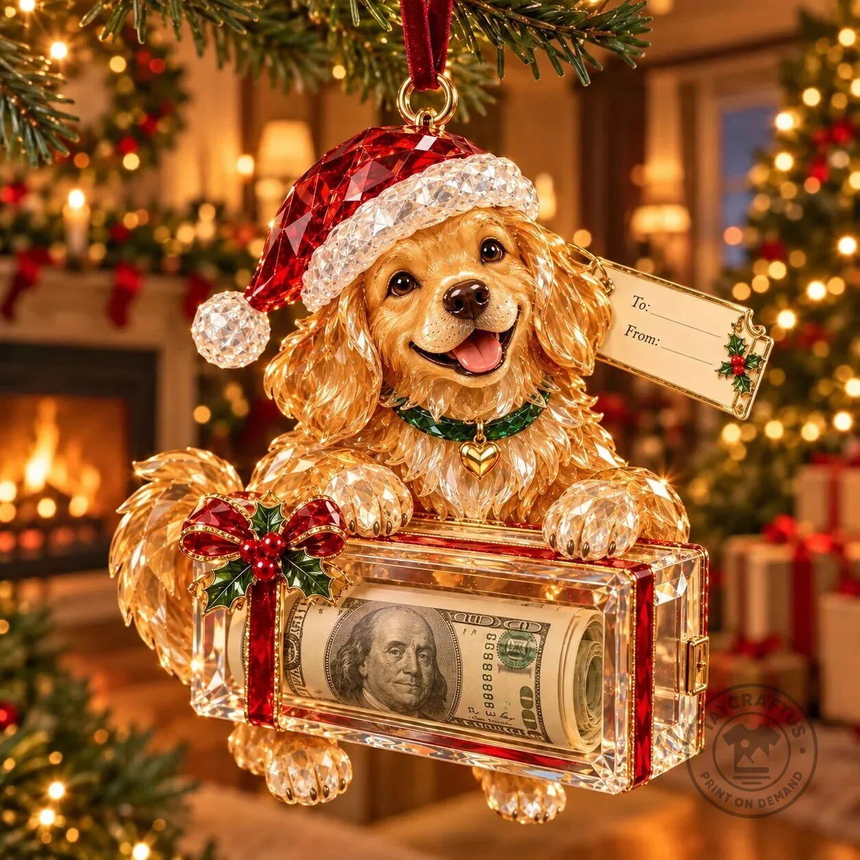 Christmas Tree Santa Snowman Money Holder Ornament Holiday Gift 57 Christmas Tree Santa Snowman Money Holder Ornament Holiday Gift