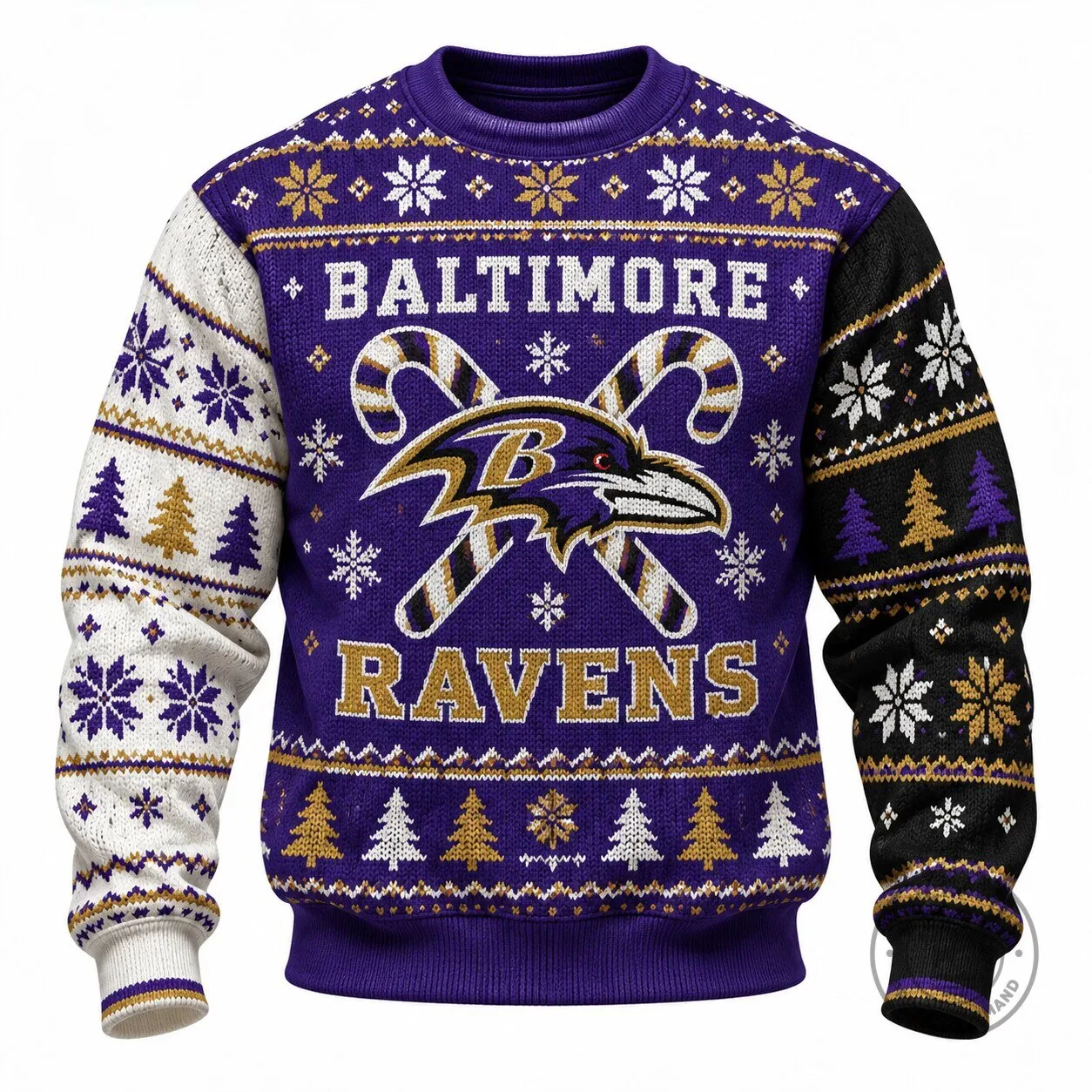 Baltimore Ravens NFL Ugly Christmas Crewneck Sweatshirt 1 Baltimore Ravens NFL Ugly Christmas Crewneck Sweatshirt