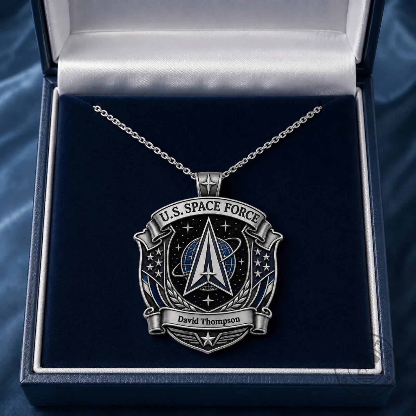 United States Space Force Personalized Emblem Pendant Necklace for Veterans 8 United States Space Force Personalized Emblem Pendant Necklace for Veterans