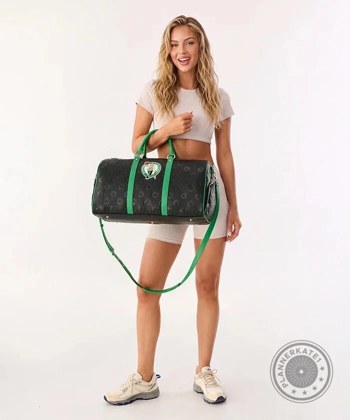Boston Celtics NBA Basketball Team Logo Black and Green Duffel Bag 12 Boston Celtics NBA Basketball Team Logo Black and Green Duffel Bag