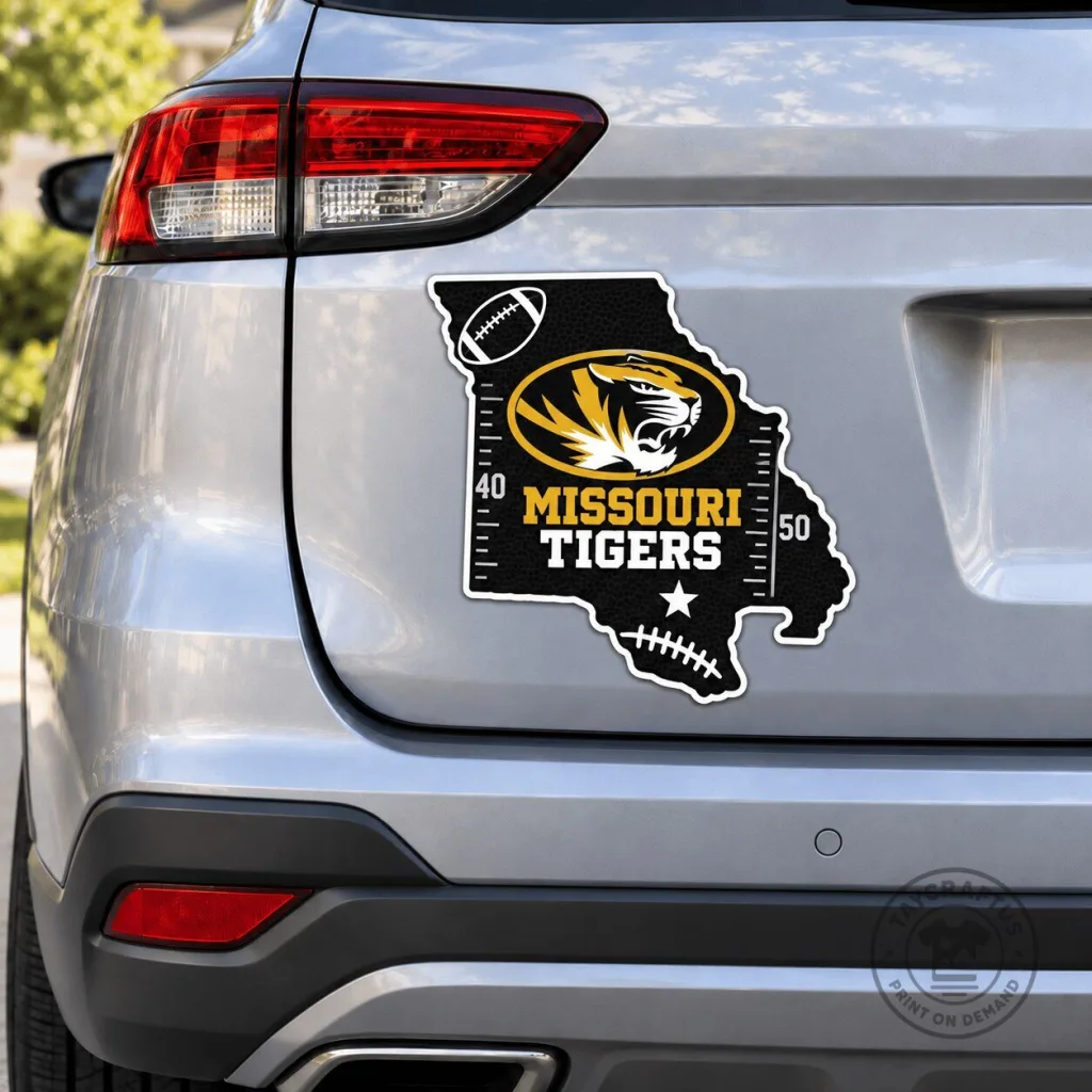 Missouri Tigers Football State Outline Car Decal Sticker Missouri Tigers Football State Outline Car Decal Sticker