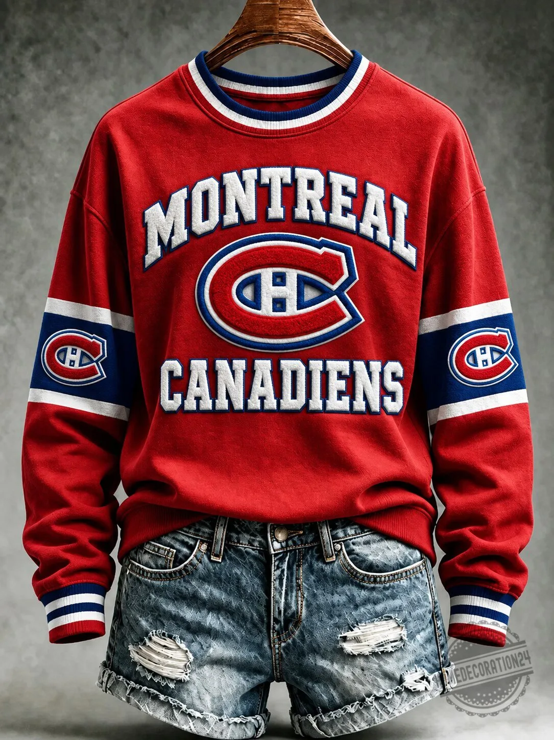 Montreal Canadiens NHL Ice Hockey Team Logo Red Sweatshirt