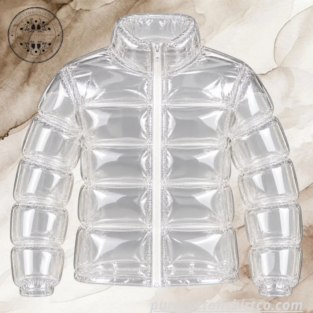 Clear Beer Dispenser Puffer Jacket - Novelty Fillable Beverage Jacket Clear Beer Dispenser Puffer Jacket - Novelty Fillable Beverage Jacket