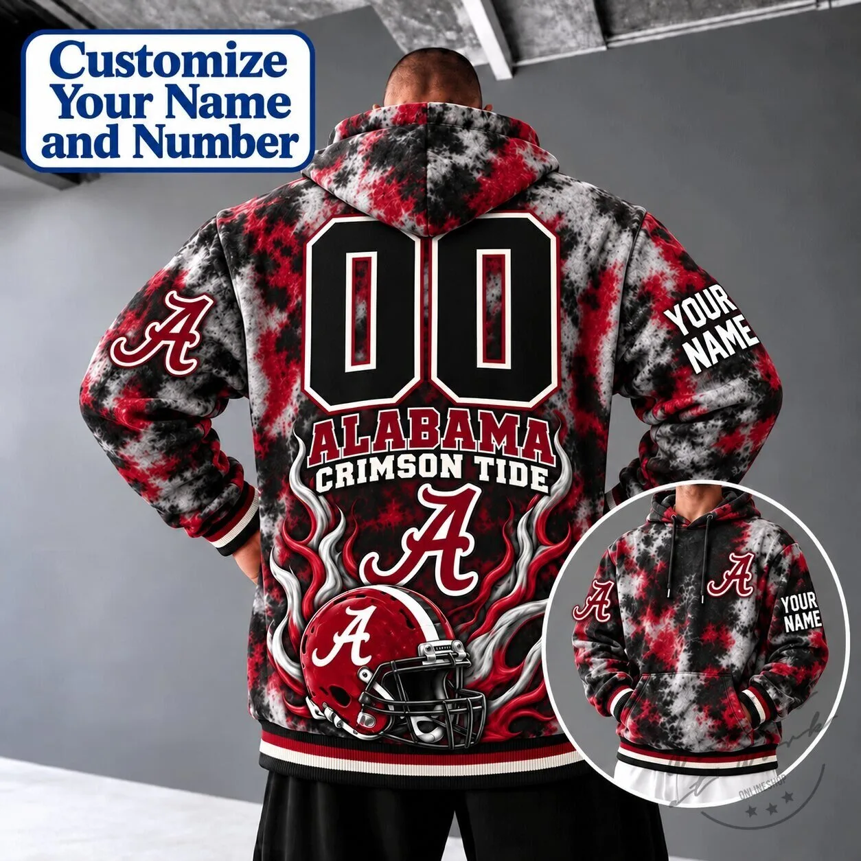 Alabama Crimson Tide Football Team Custom Name and Number Hoodie 2 Alabama Crimson Tide Football Team Custom Name and Number Hoodie