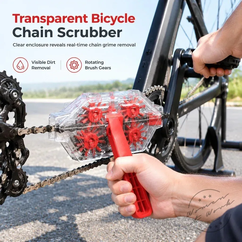 Transparent Bicycle Chain Scrubber Cleaner Tool for Degreasing and Maintenance 8 Transparent Bicycle Chain Scrubber Cleaner Tool for Degreasing and Maintenance