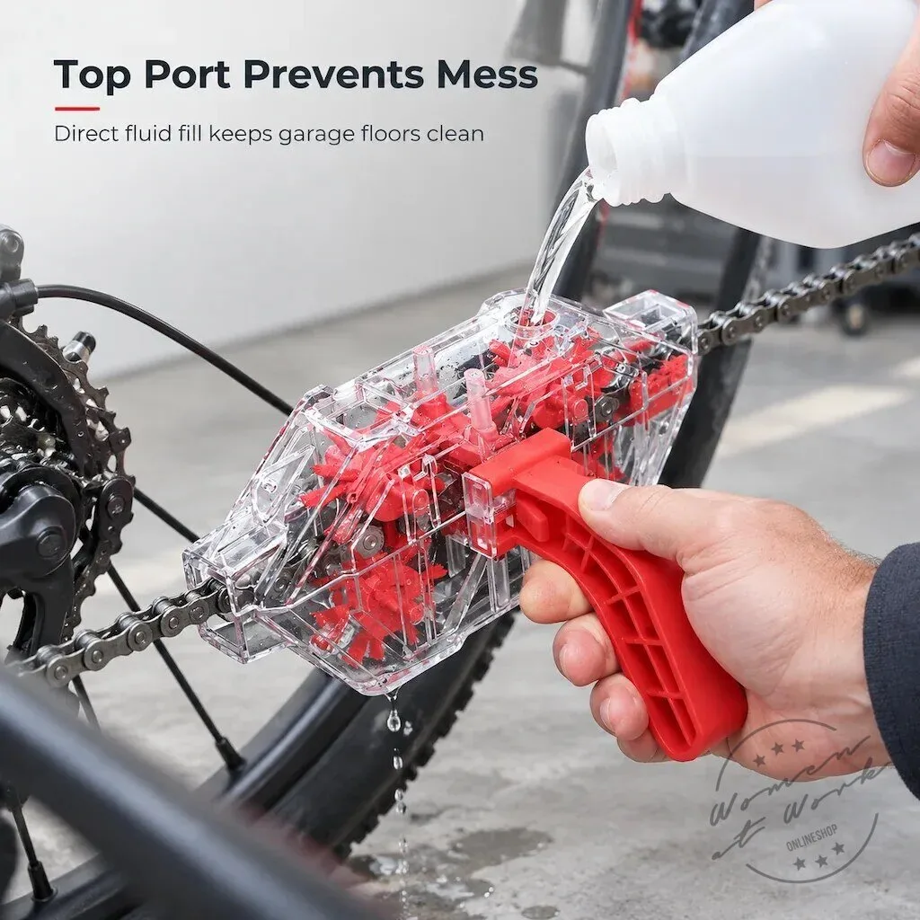 Transparent Bicycle Chain Scrubber Cleaner Tool for Degreasing and Maintenance 10 Transparent Bicycle Chain Scrubber Cleaner Tool for Degreasing and Maintenance