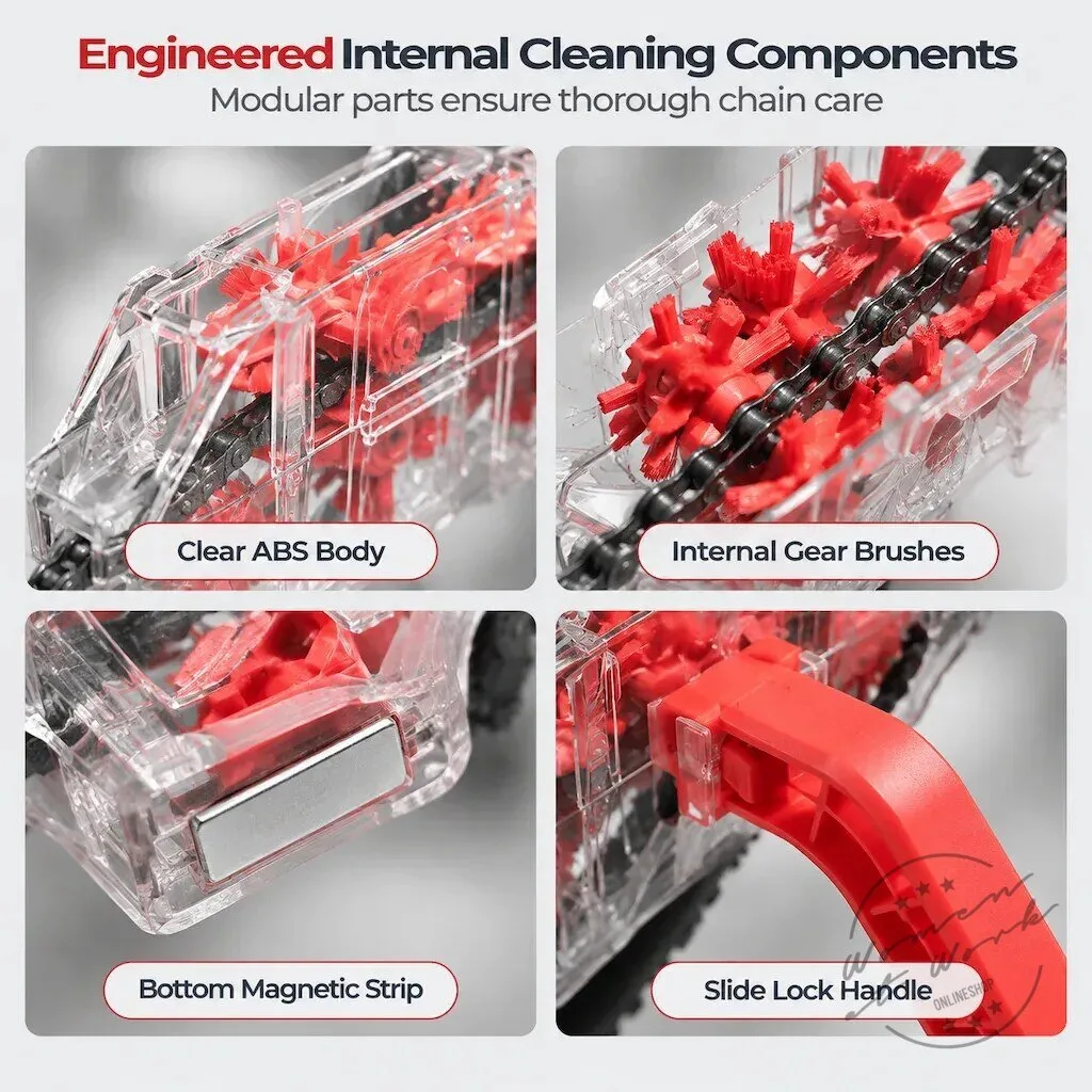 Transparent Bicycle Chain Scrubber Cleaner Tool for Degreasing and Maintenance 11 Transparent Bicycle Chain Scrubber Cleaner Tool for Degreasing and Maintenance