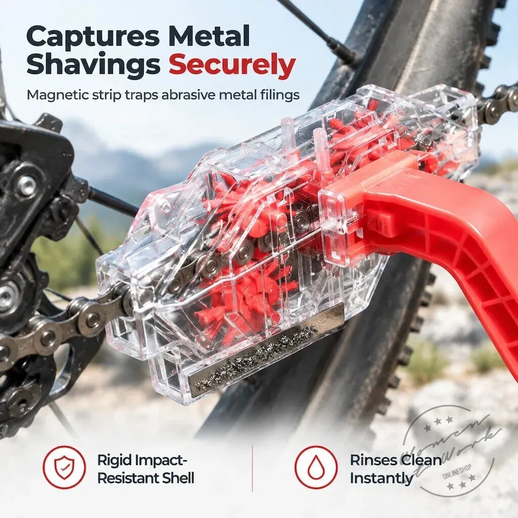 Transparent Bicycle Chain Scrubber Cleaner Tool for Degreasing and Maintenance 12 Transparent Bicycle Chain Scrubber Cleaner Tool for Degreasing and Maintenance