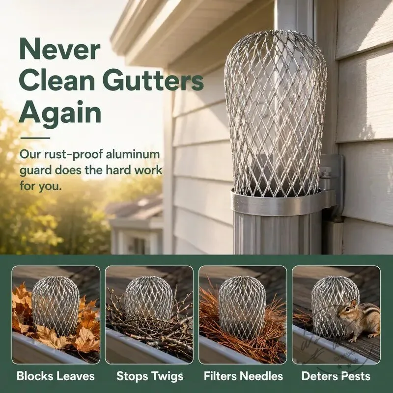 Expandable Metal Gutter Guard Strainer for Downspouts and Rain Gutters 12 Expandable Metal Gutter Guard Strainer for Downspouts and Rain Gutters