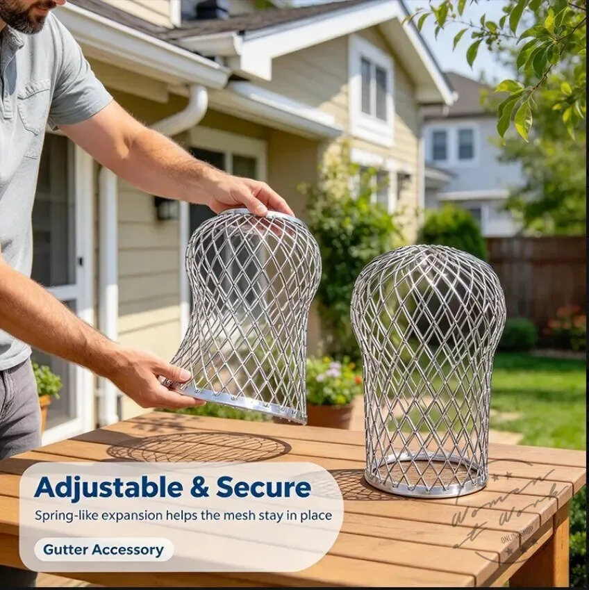 Expandable Metal Gutter Guard Strainer for Downspouts and Rain Gutters 19 Expandable Metal Gutter Guard Strainer for Downspouts and Rain Gutters