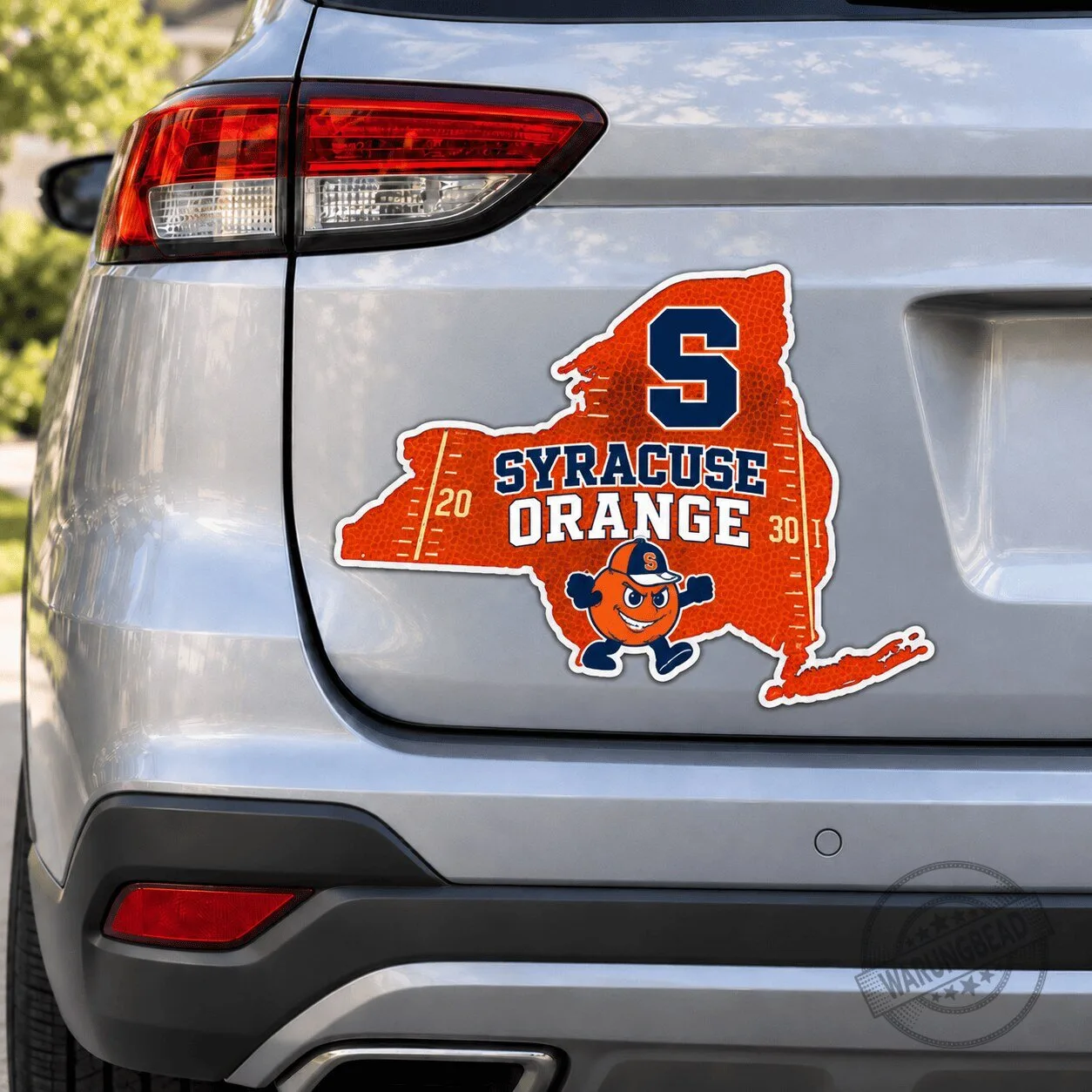 Syracuse Orange State of New York Football Field Car Magnet Sticker