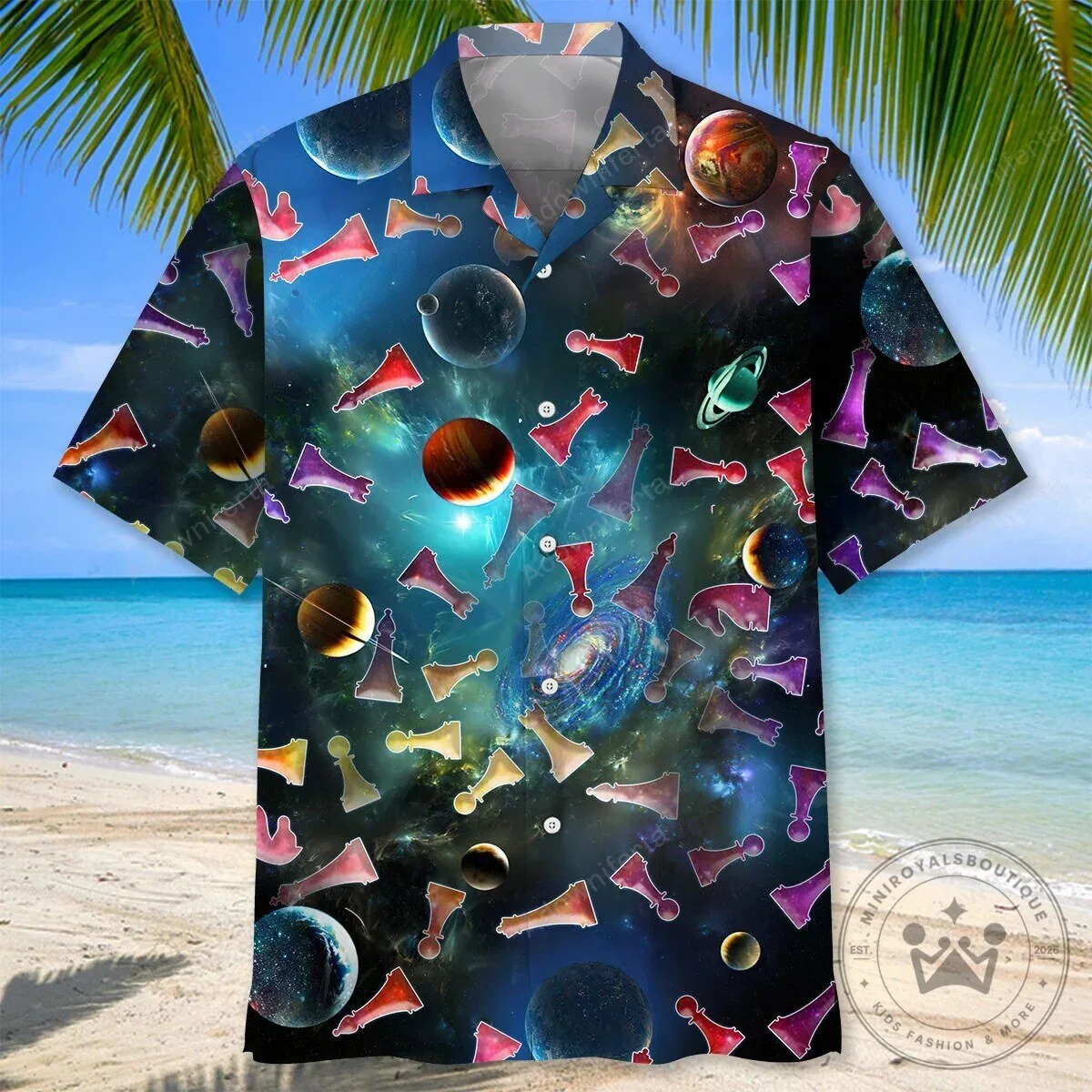 Space Chess Game Board Planets Galaxy Pattern Hawaiian Shirt 9 Space Chess Game Board Planets Galaxy Pattern Hawaiian Shirt