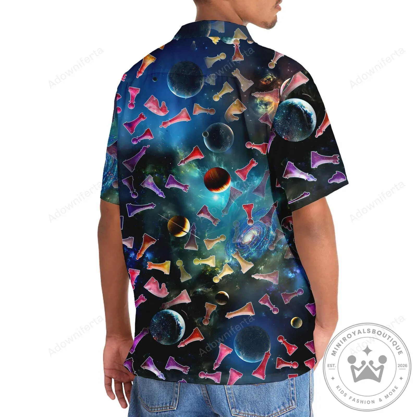 Space Chess Game Board Planets Galaxy Pattern Hawaiian Shirt 13 Space Chess Game Board Planets Galaxy Pattern Hawaiian Shirt