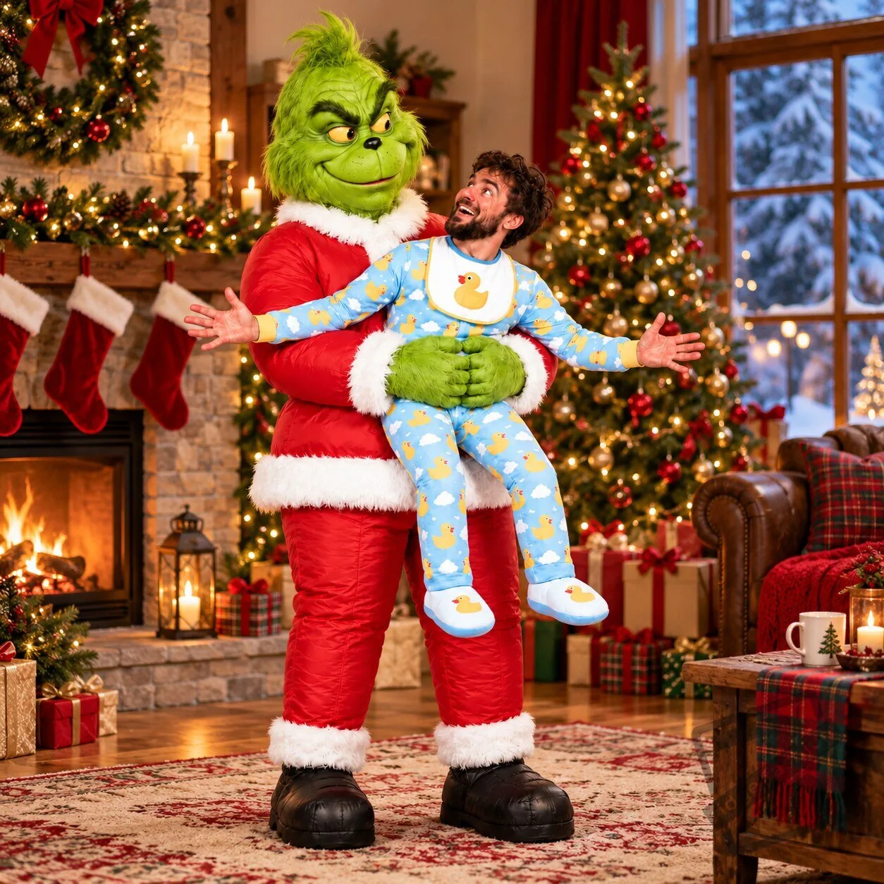 Giant Grinch Carry Me Costume Grinch "Carry Me" Holiday Costume - Adult Size – image 2 of 4