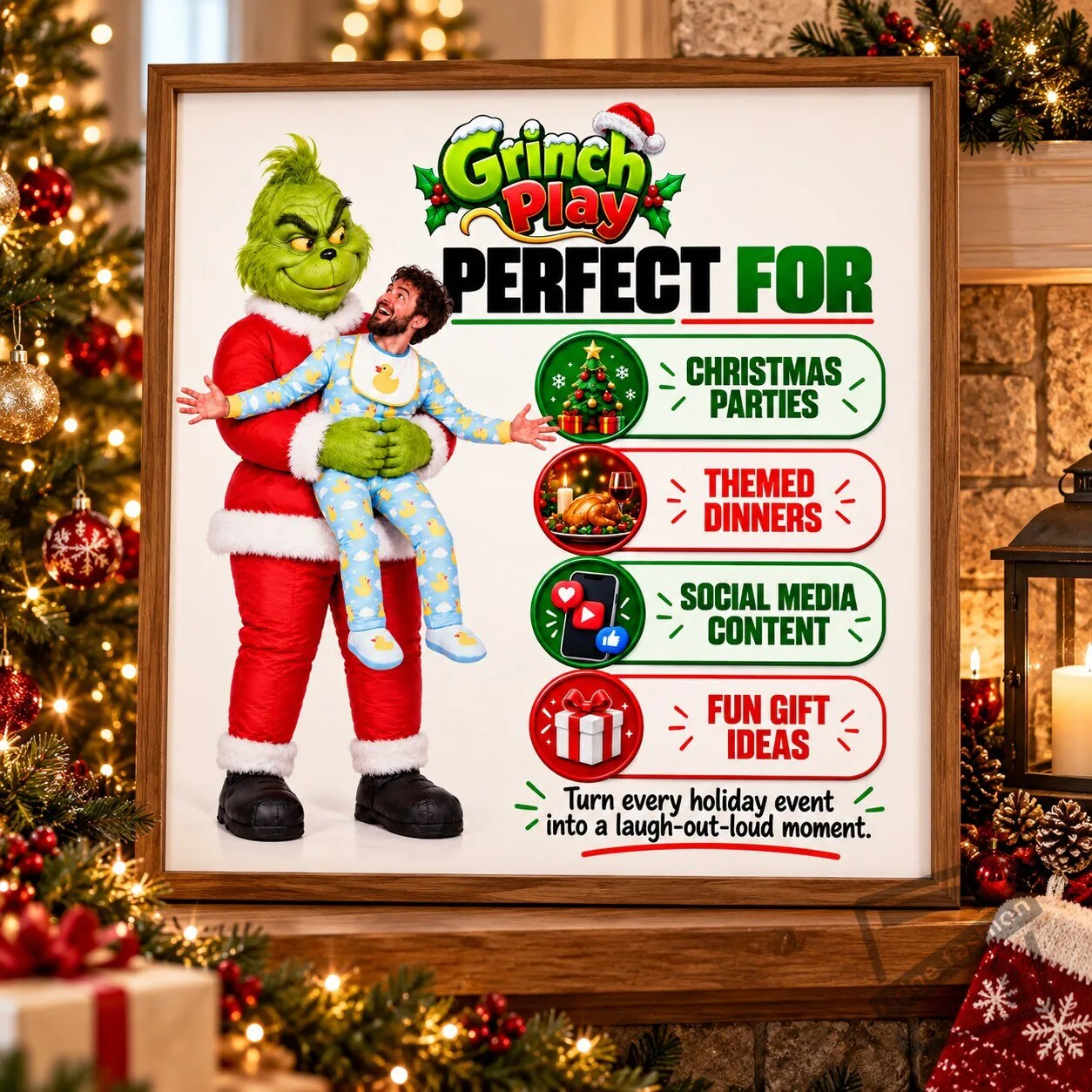 Giant Grinch Carry Me Costume Grinch "Carry Me" Holiday Costume - Adult Size – image 3 of 4