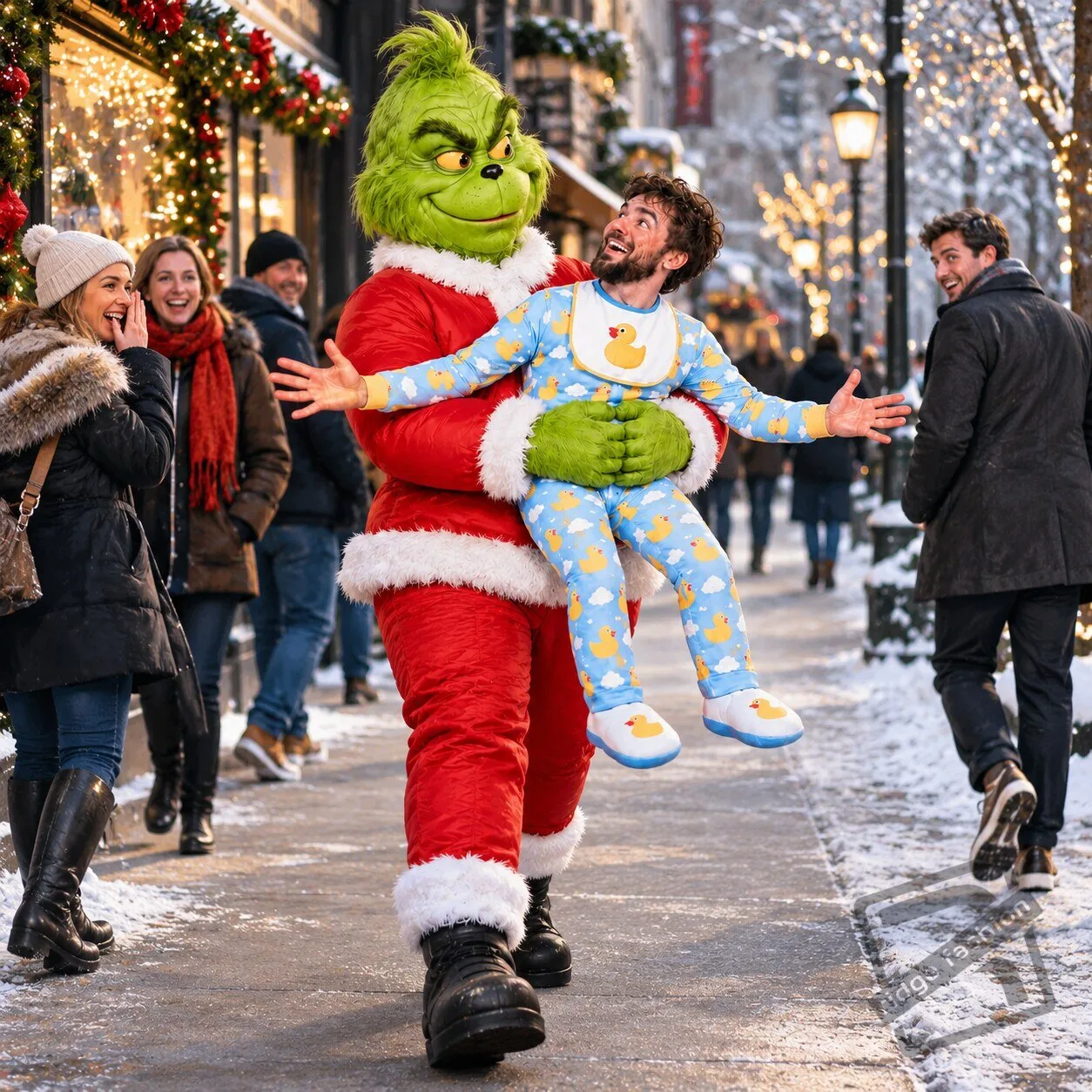 Giant Grinch Carry Me Costume Grinch "Carry Me" Holiday Costume - Adult Size – image 4 of 4