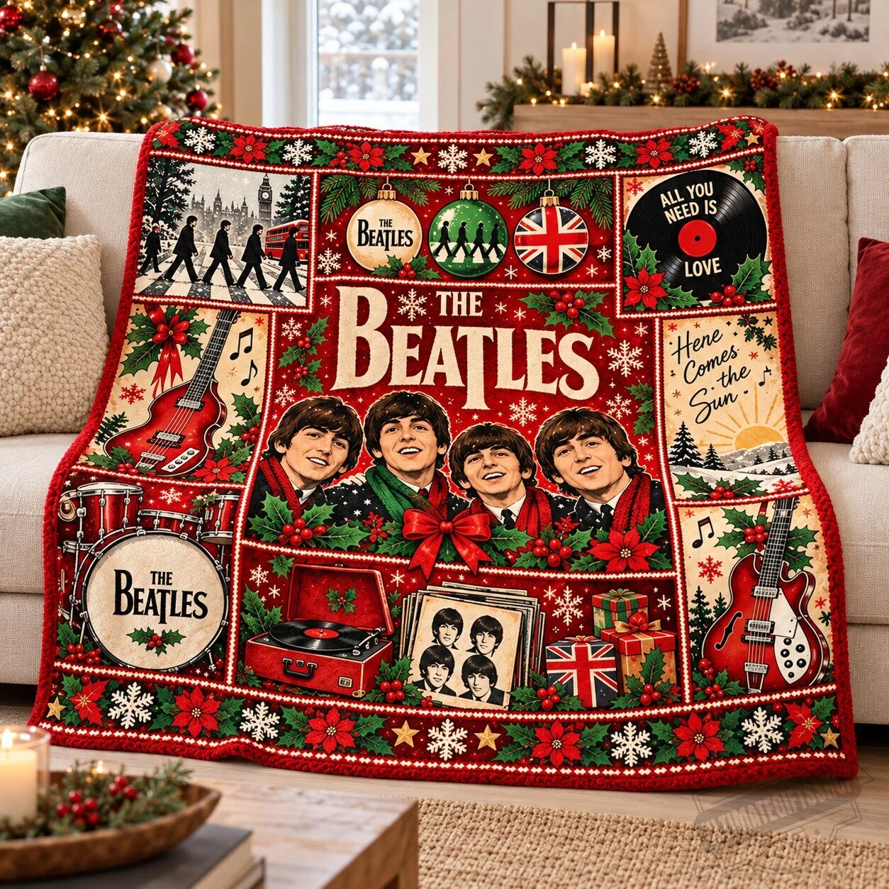The Beatles Christmas Blanket – Cozy Holiday Throw Gift 2026 5 The Beatles Christmas Blanket – Cozy Holiday Throw Gift 2026