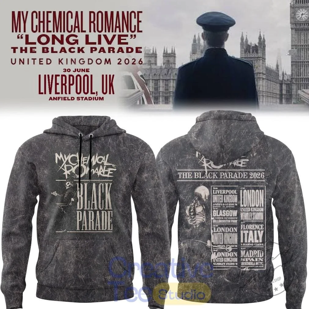 My Chemical Romance The Black Parade Liverpool 2026 Tour Hoodie