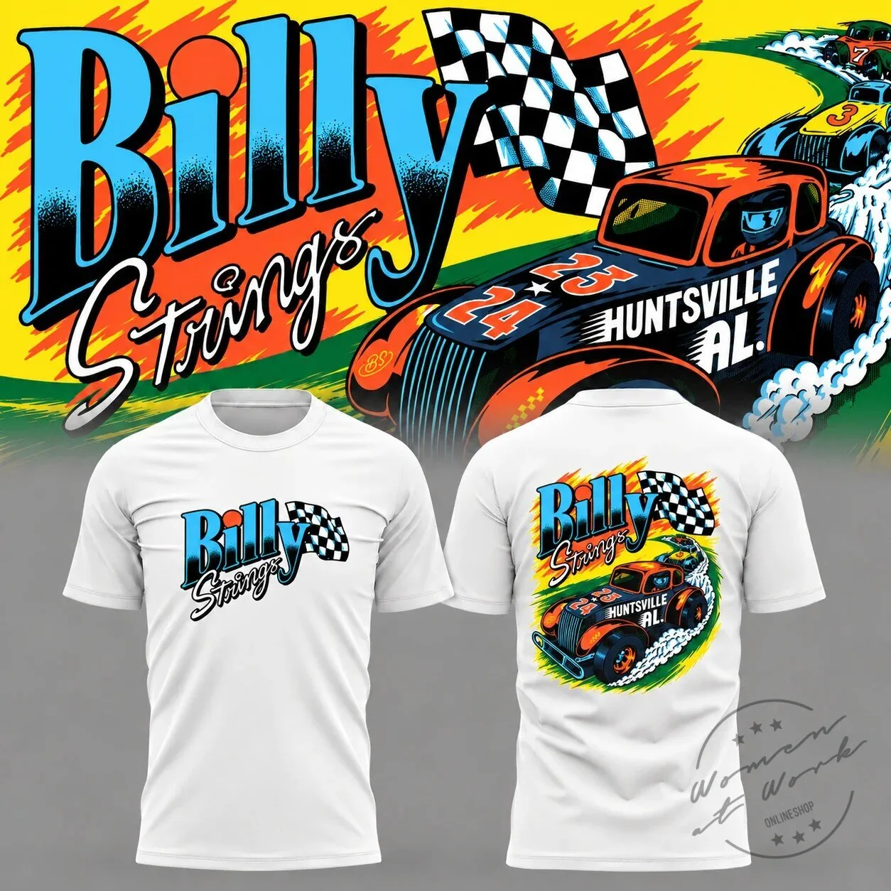 Billy Strings Huntsville Racing Hot Rod Tour 2026 T-Shirt