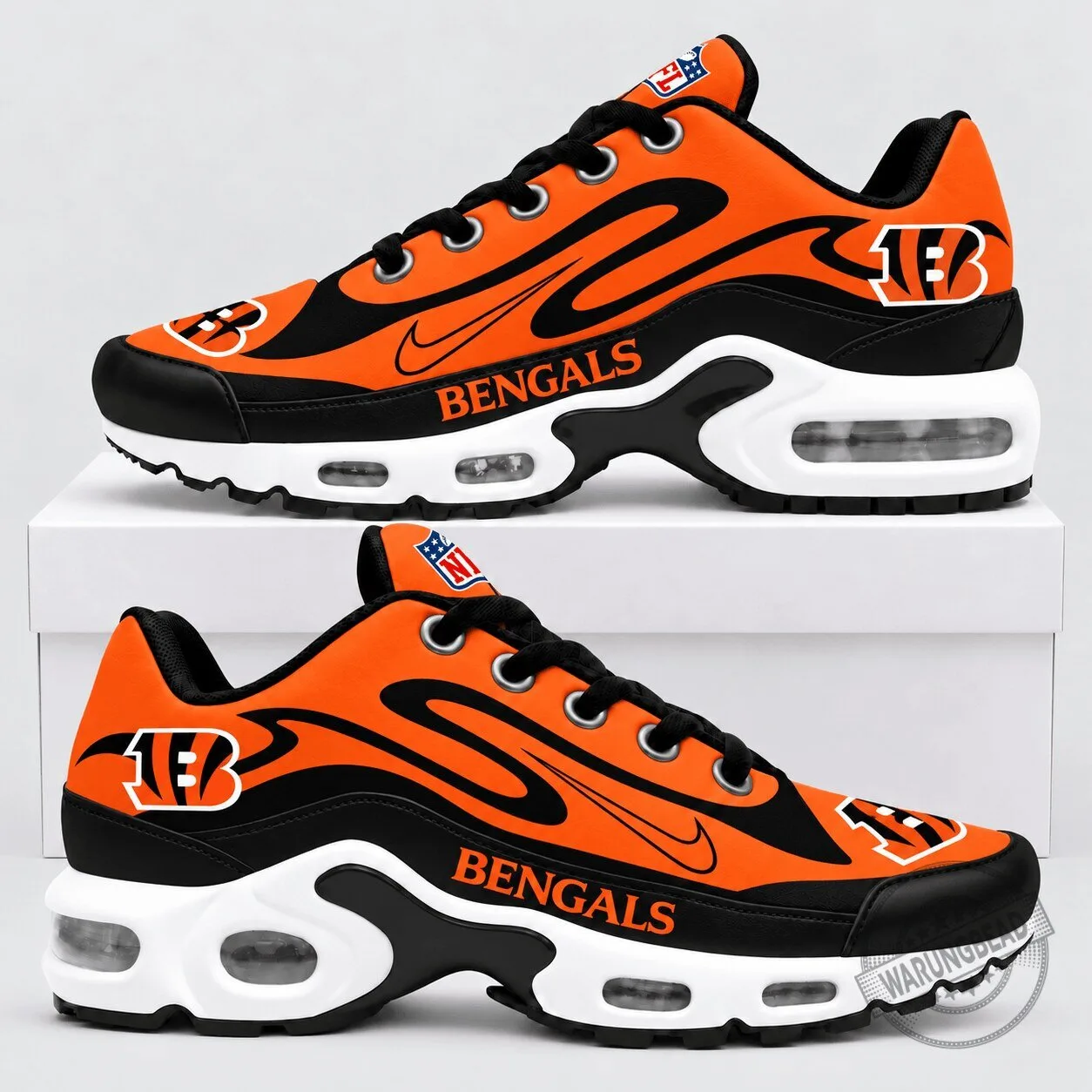 Cincinnati Bengals National Football League Sport Stripe Athletic Shoes