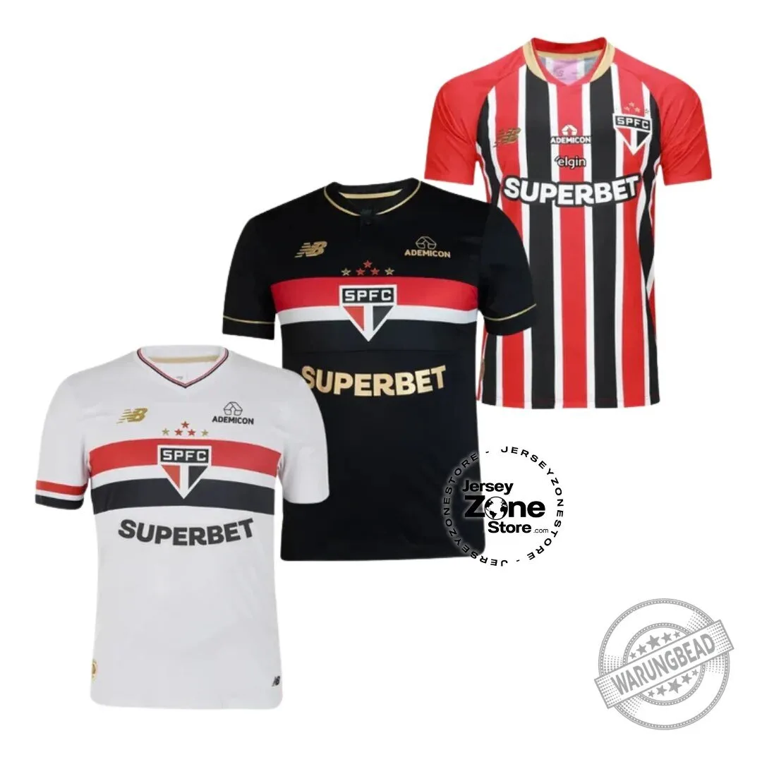 Sao Paulo FC 2025 Home Away Third Fan Soccer Jersey Set