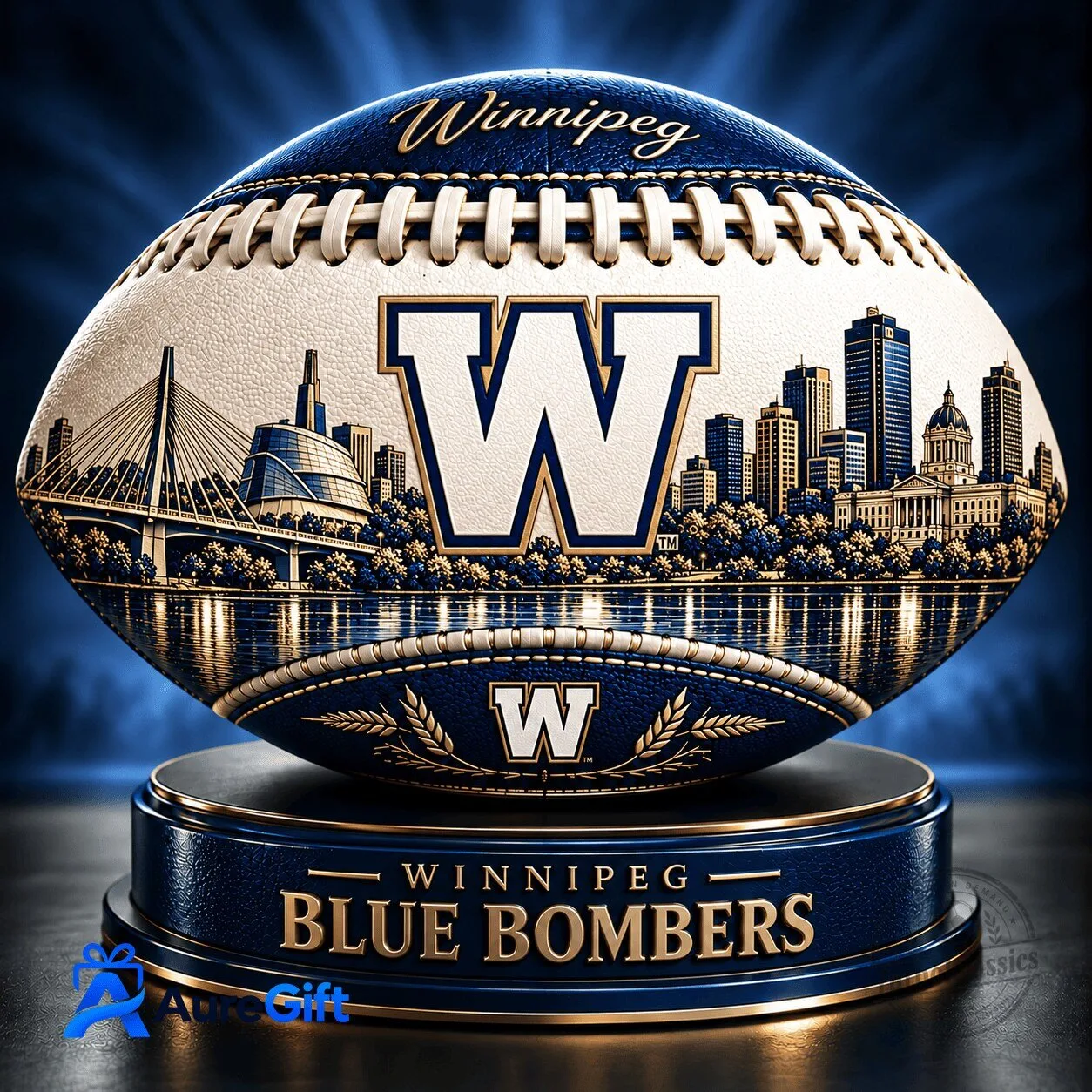 Winnipeg Blue Bombers CFL Football Team Personalized Acrylic Block Plaque 1 Winnipeg Blue Bombers CFL Football Team Personalized Acrylic Block Plaque