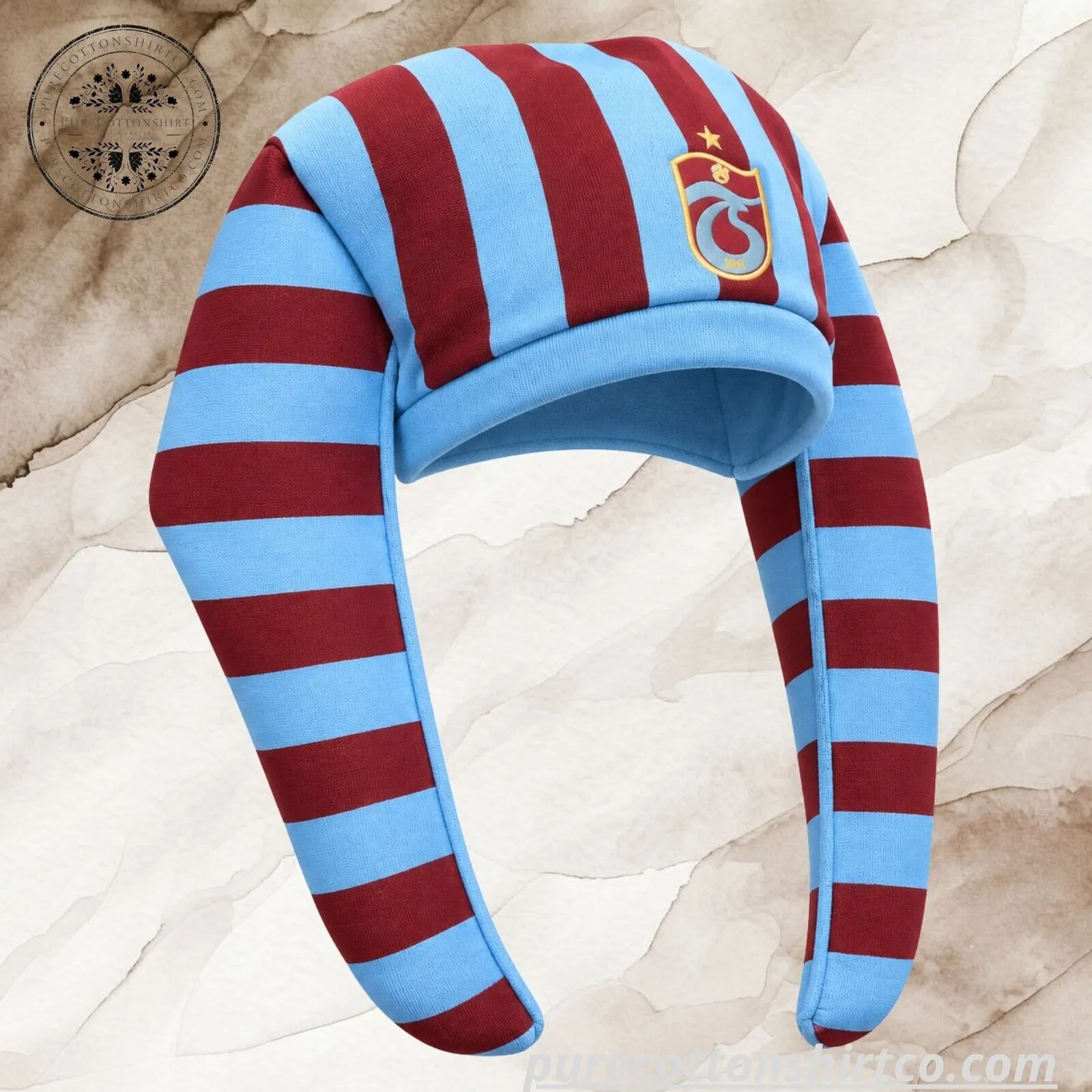 Trabzonspor Striped Novelty Hat - Long Ear Winter Beanie 4 Trabzonspor Striped Novelty Hat - Long Ear Winter Beanie