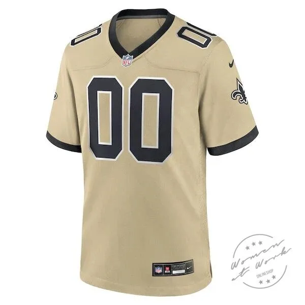Gameday New Orleans Saints Custom Gold Football Jersey 6 Gameday New Orleans Saints Custom Gold Football Jersey