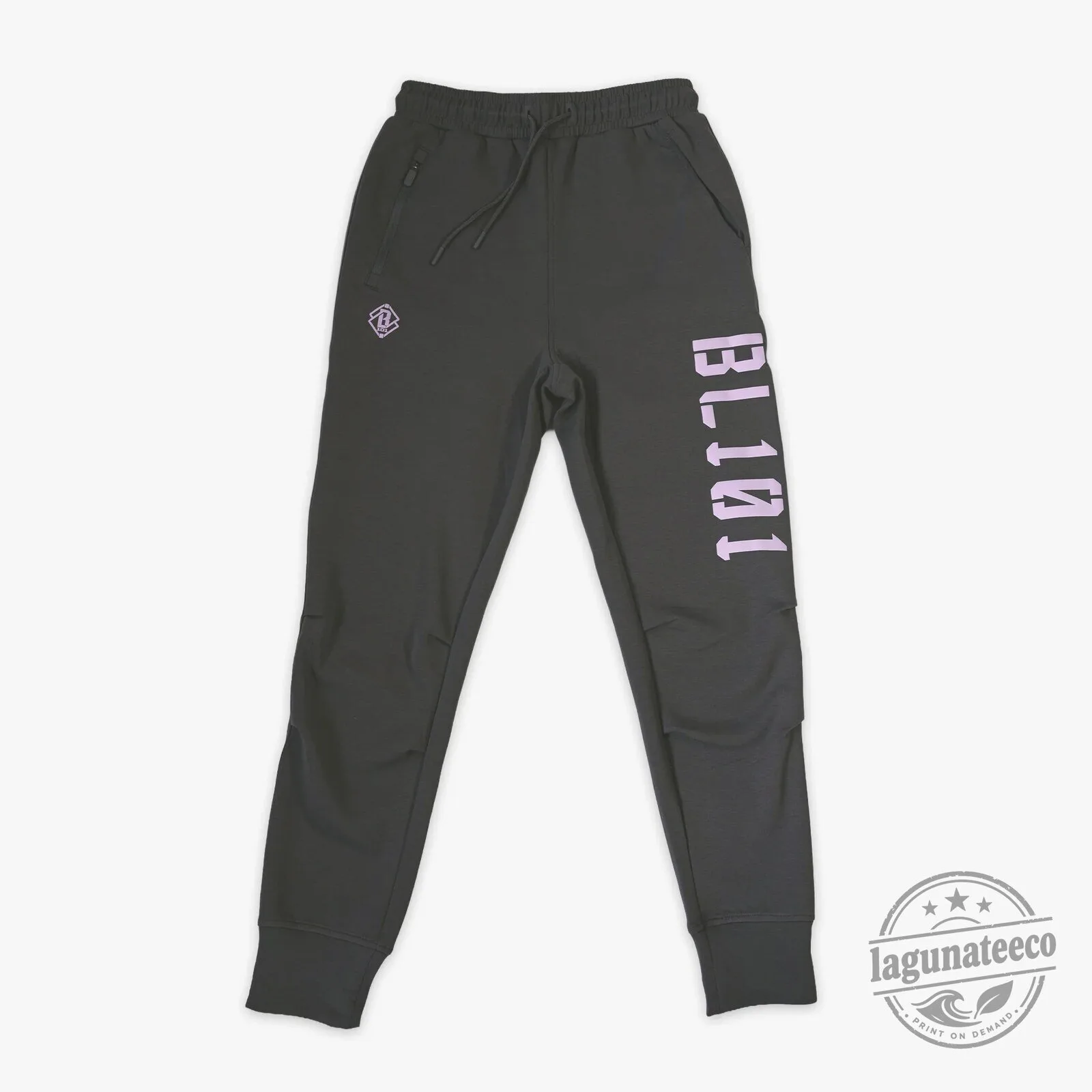 BL101 Diamond Relaxed Fit Youth Joggers in Gray and Lilac 6 BL101 Diamond Relaxed Fit Youth Joggers in Gray and Lilac