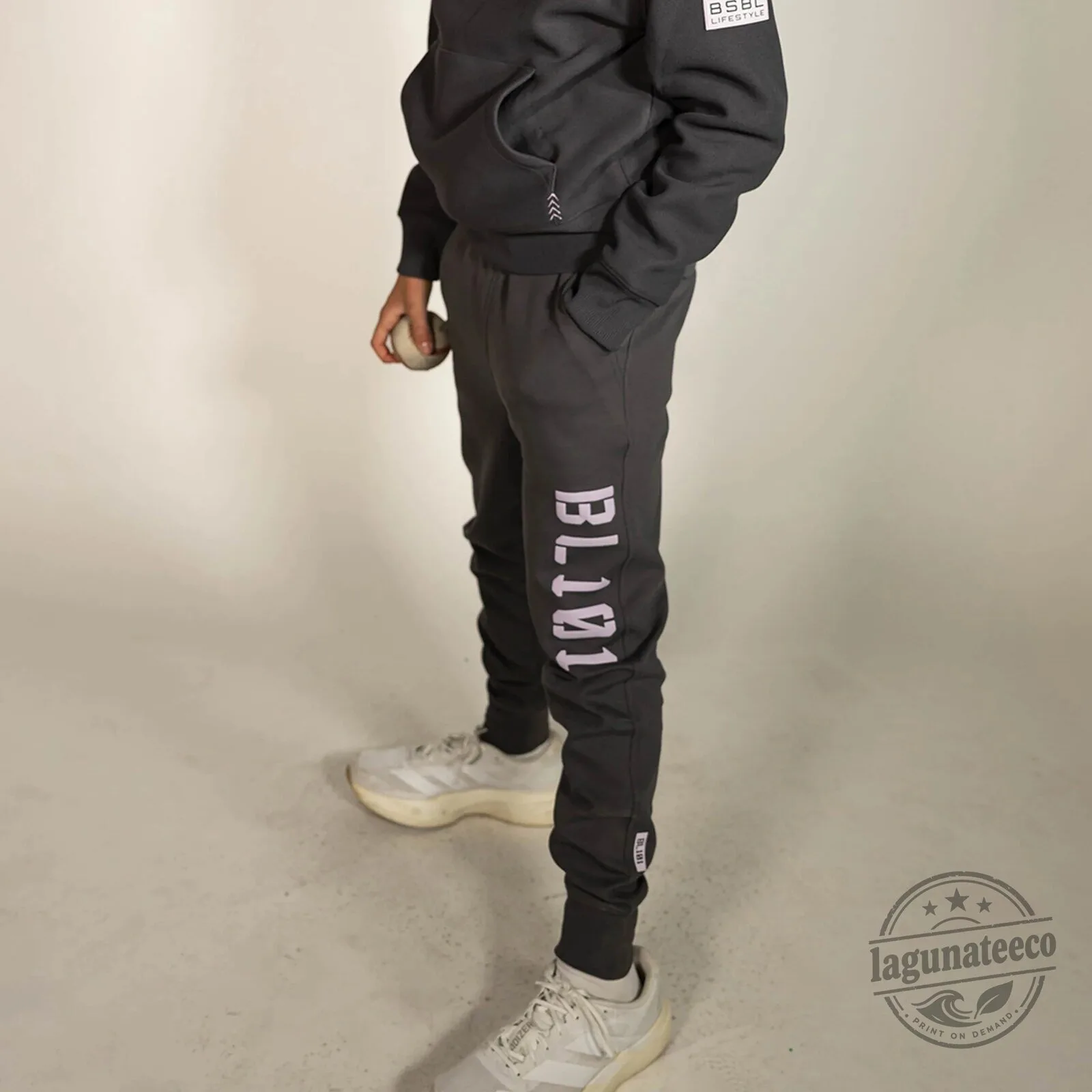 BL101 Diamond Relaxed Fit Youth Joggers in Gray and Lilac 8 BL101 Diamond Relaxed Fit Youth Joggers in Gray and Lilac