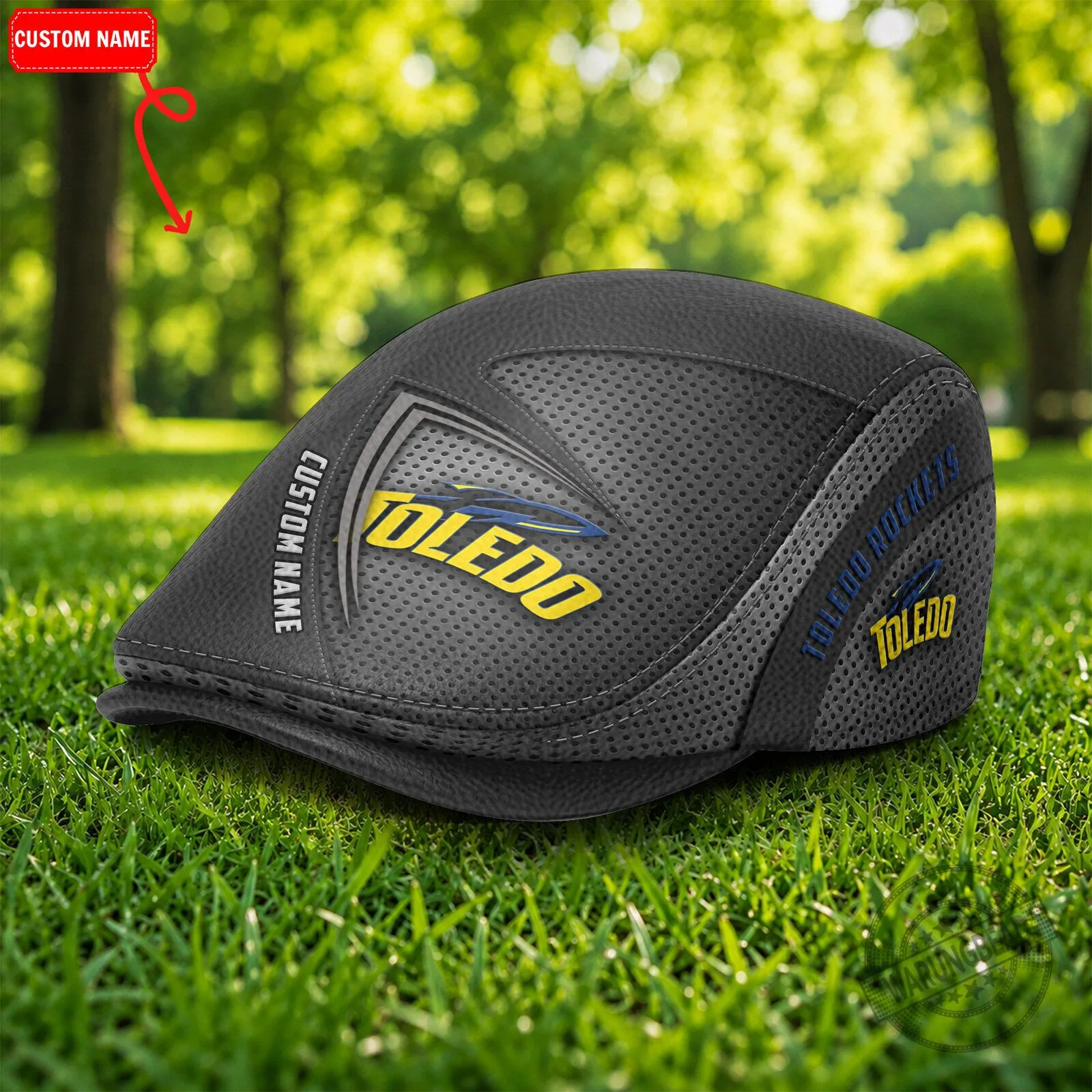 Toledo Rockets NCAA Golf Flat Cap, Custom Name University of Toledo Golf Cap Hat