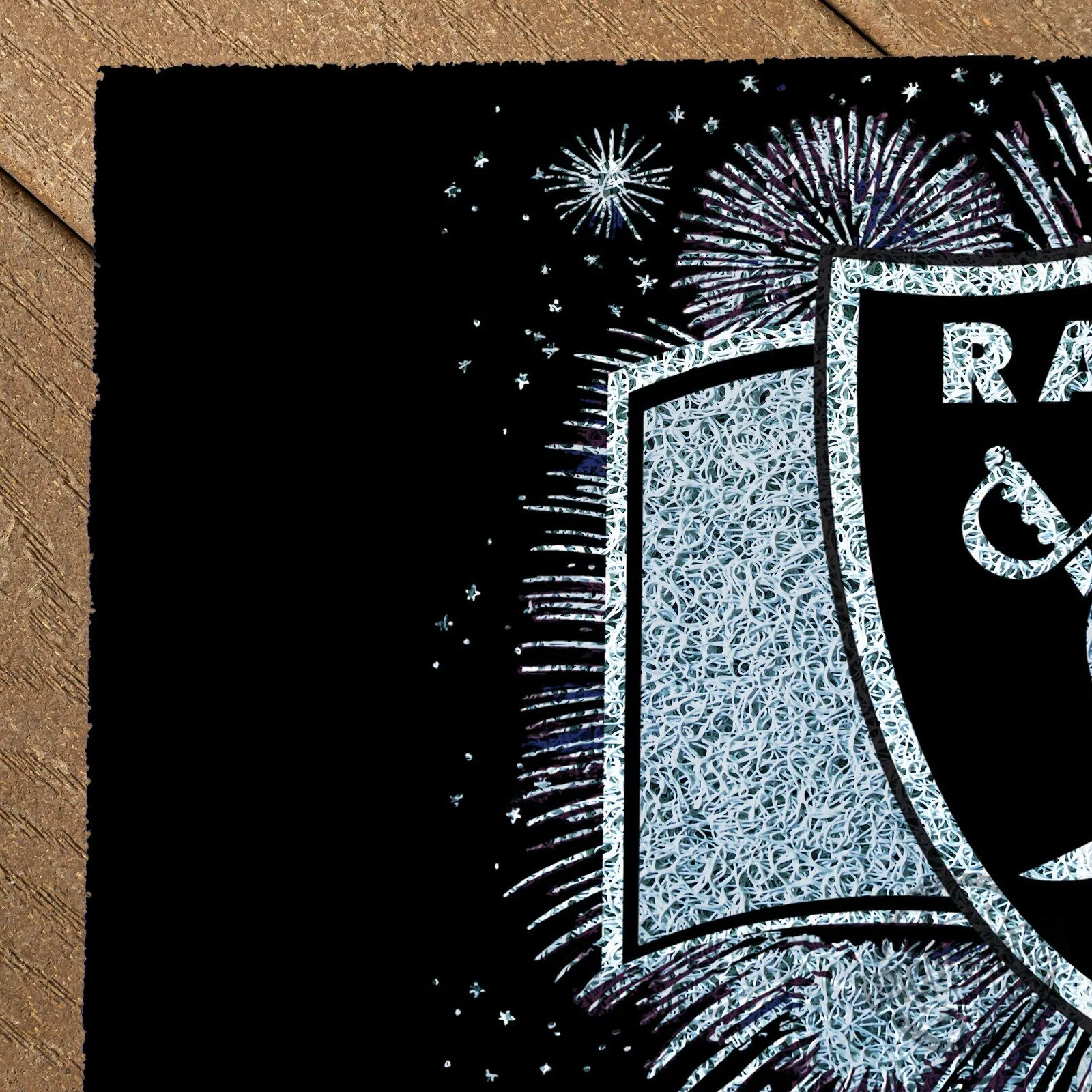 Las Vegas Raiders Football Team Shield Logo Raider Nation Doormat 10 Las Vegas Raiders Football Team Shield Logo Raider Nation Doormat
