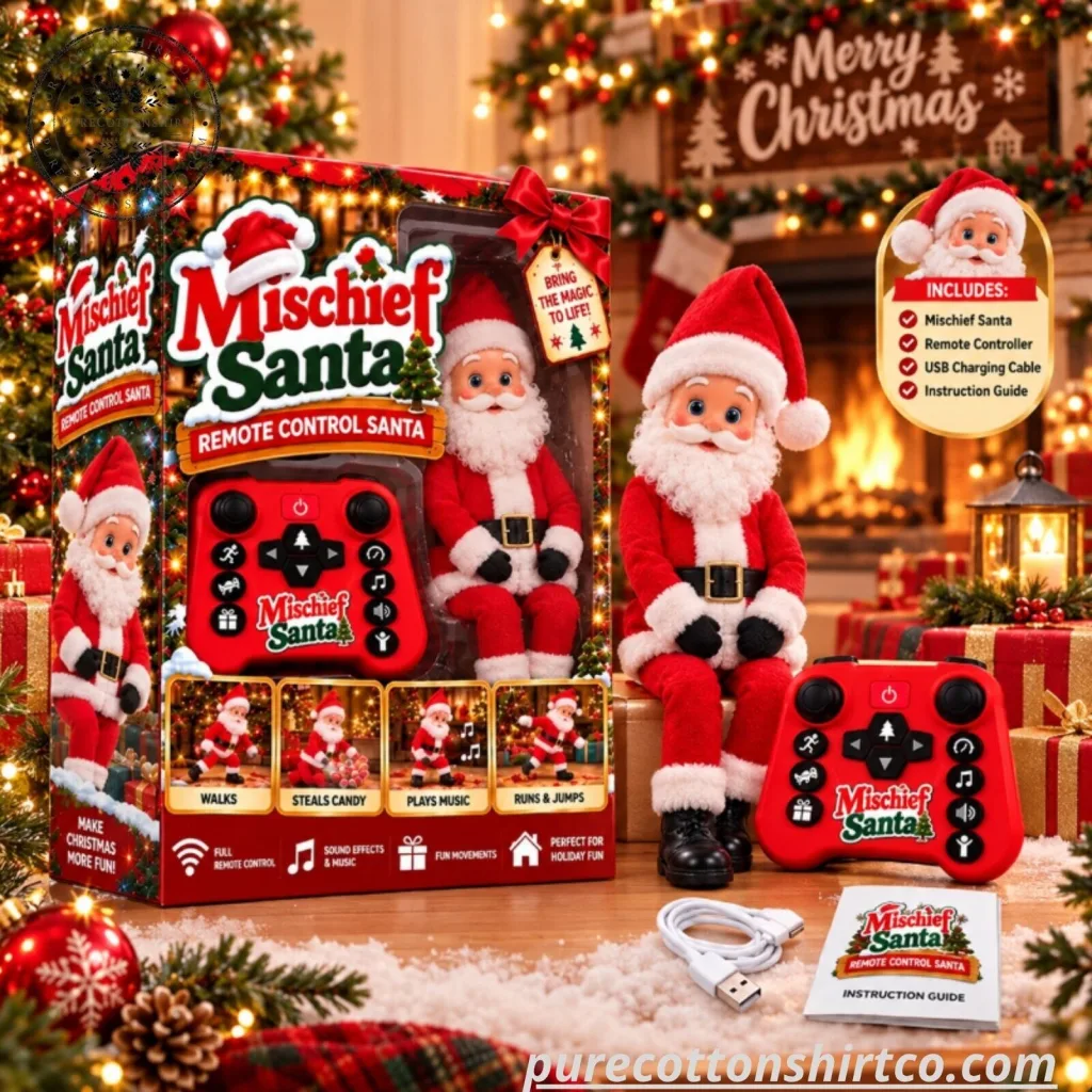 "Top 4 Fun Holiday Gifts: Remote Santa, Mortal Kombat Hoodie & More" 16 Remote Control Mischief Santa Toy - Walking Dancing Musical Christmas Plush