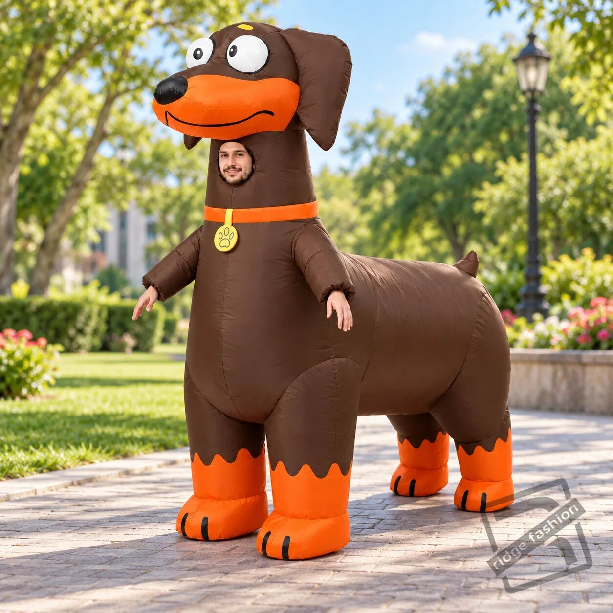 Funny Dachshund Dog Inflatable Costume Funny Dachshund Dog Inflatable Costume for Parties & Halloween – image 2 of 5