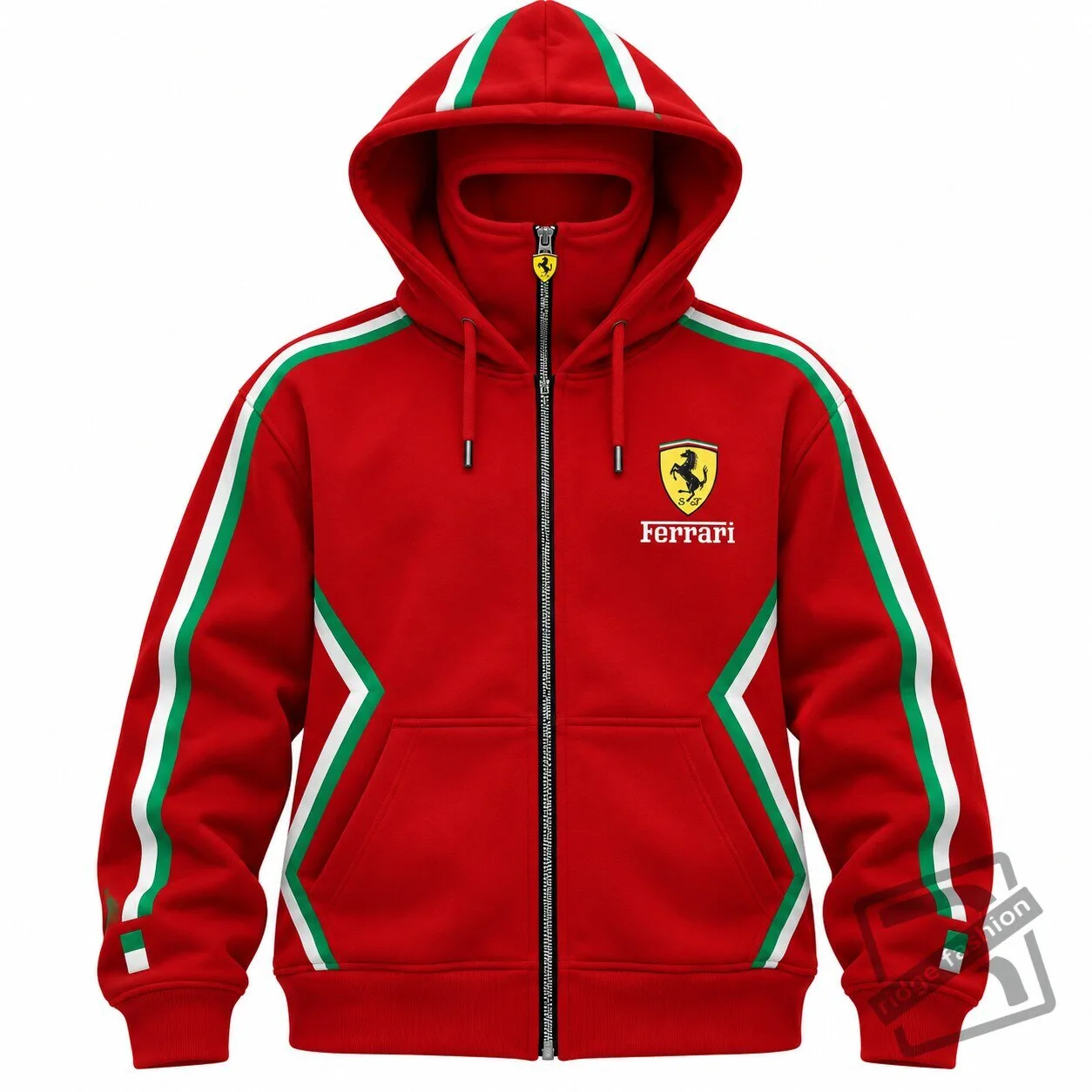 Scuderia Ferrari F1 Full Zip Balaclava Mask Hoodie