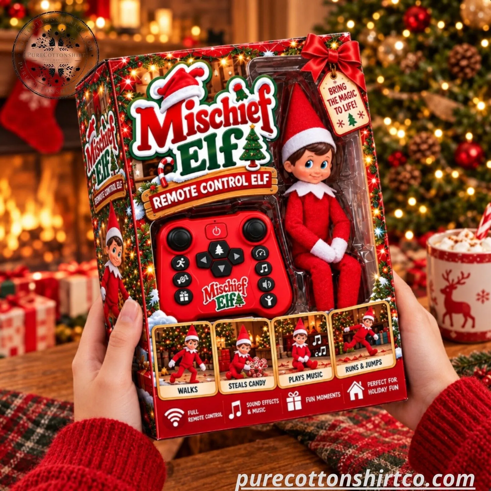 Remote Control Mischief Elf Plush Toy - Interactive Holiday Gift 6 Remote Control Mischief Elf Plush Toy - Interactive Holiday Gift