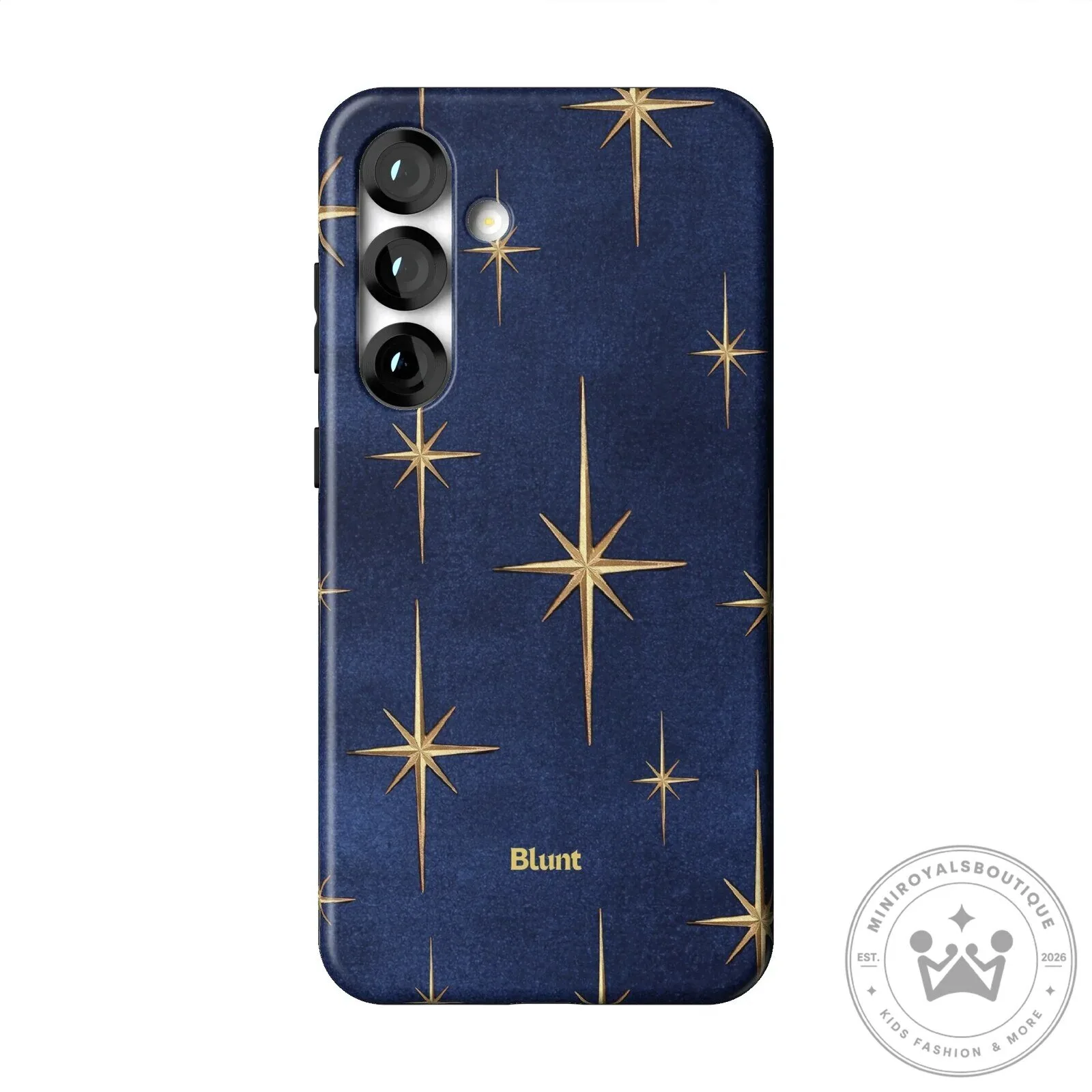 Elegant Gold Starburst Pattern on Navy Blue Phone Case for Samsung Galaxy 23 Elegant Gold Starburst Pattern on Navy Blue Phone Case for Samsung Galaxy